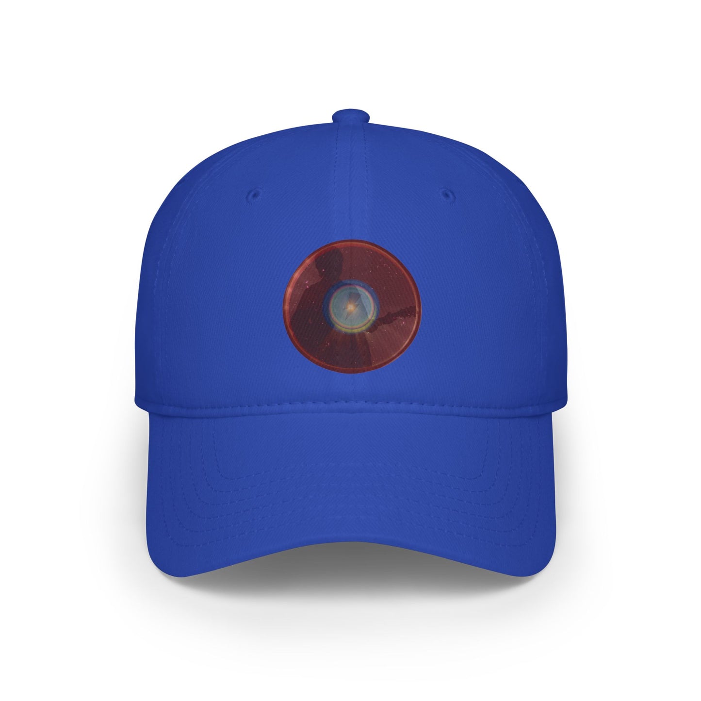 Lumpy Donut Baseball Cap - "The Unofficial Donut Cap of Bowie MD" - vivid dark red donut w/