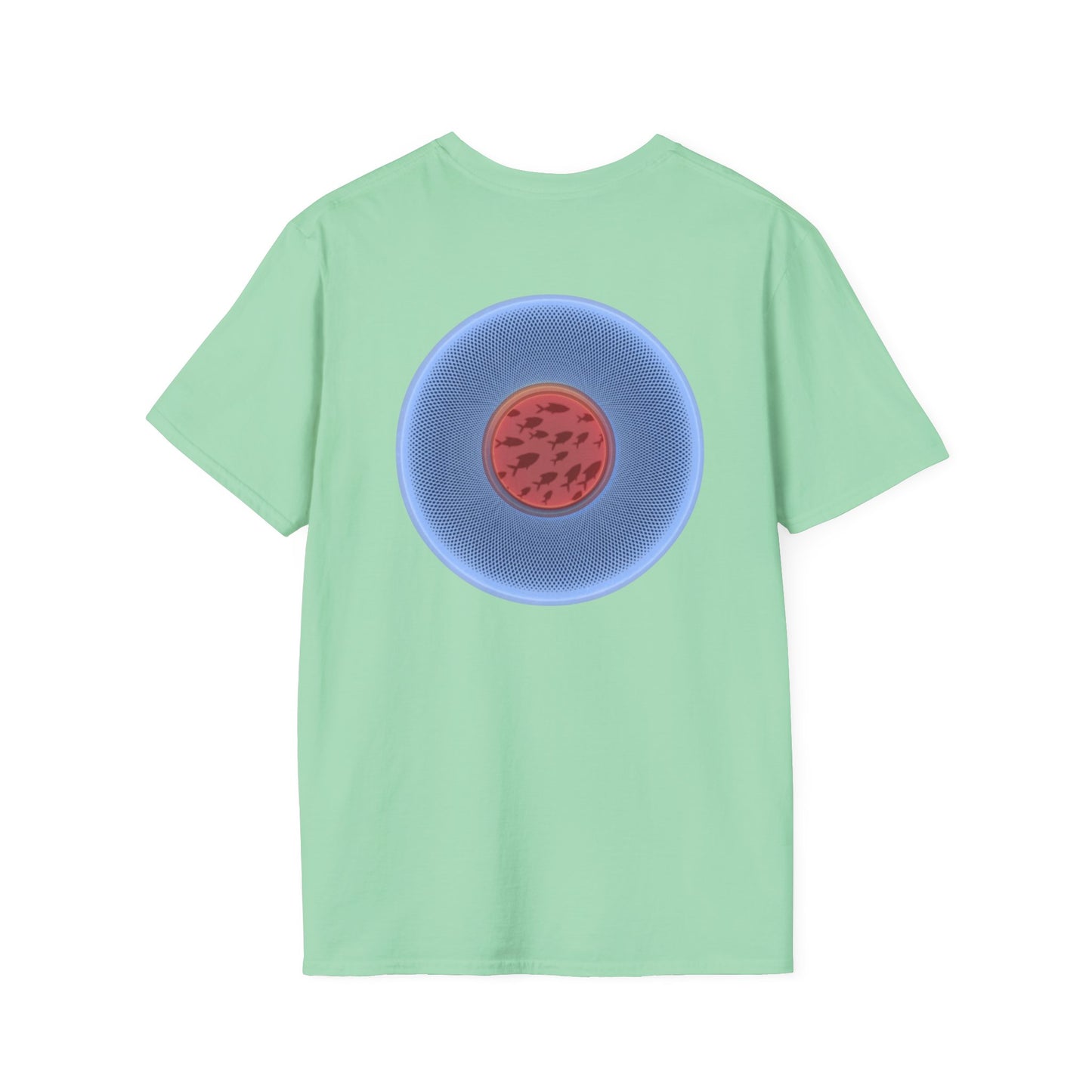 Classic Donut Tee - Unisex Soft-Style - "Swimming By" - variant 2 - blue phatty donut - series 1.0