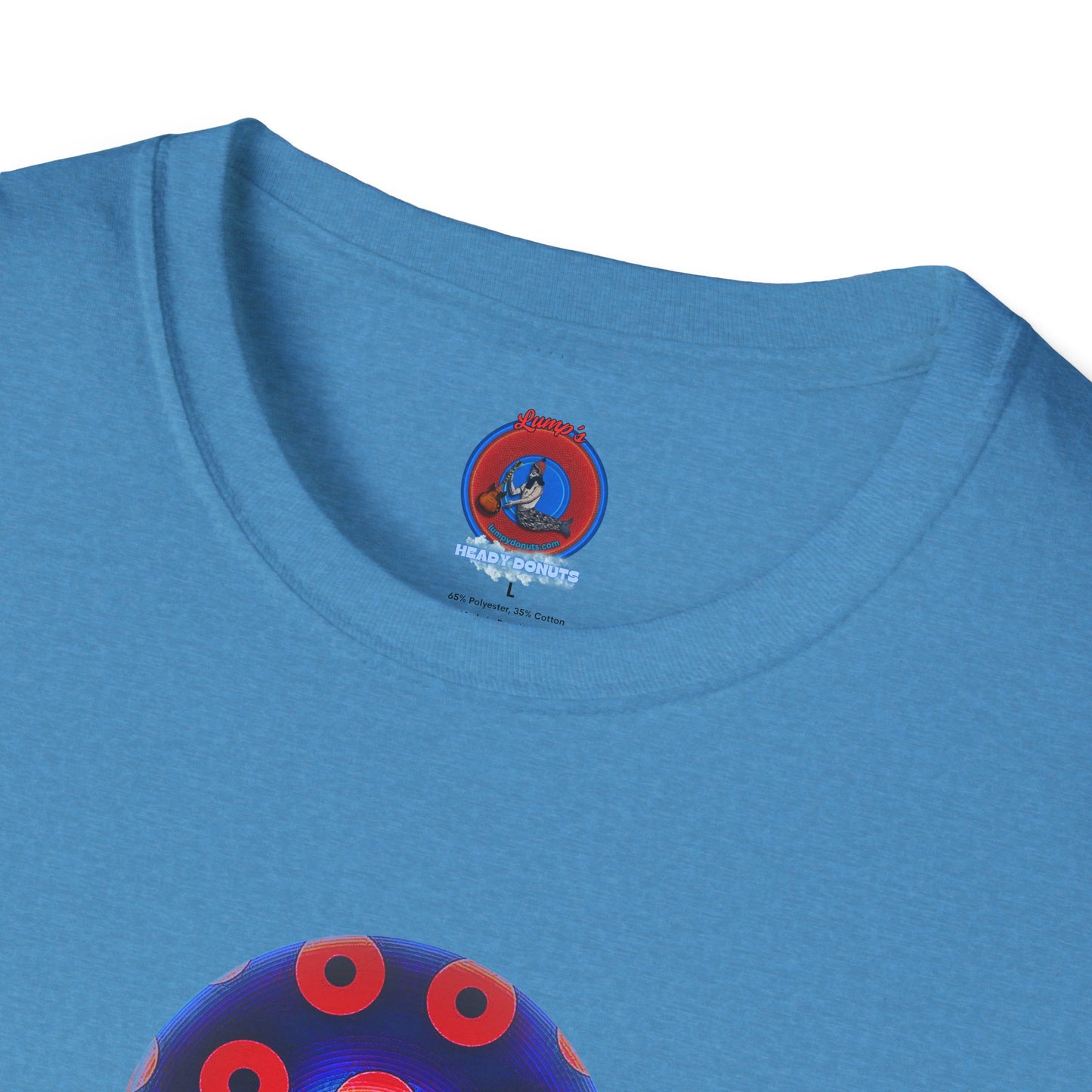Classic Donut Tee - Unisex Soft-Style - "El Fuego Donut" - paradoxical blue/red donut