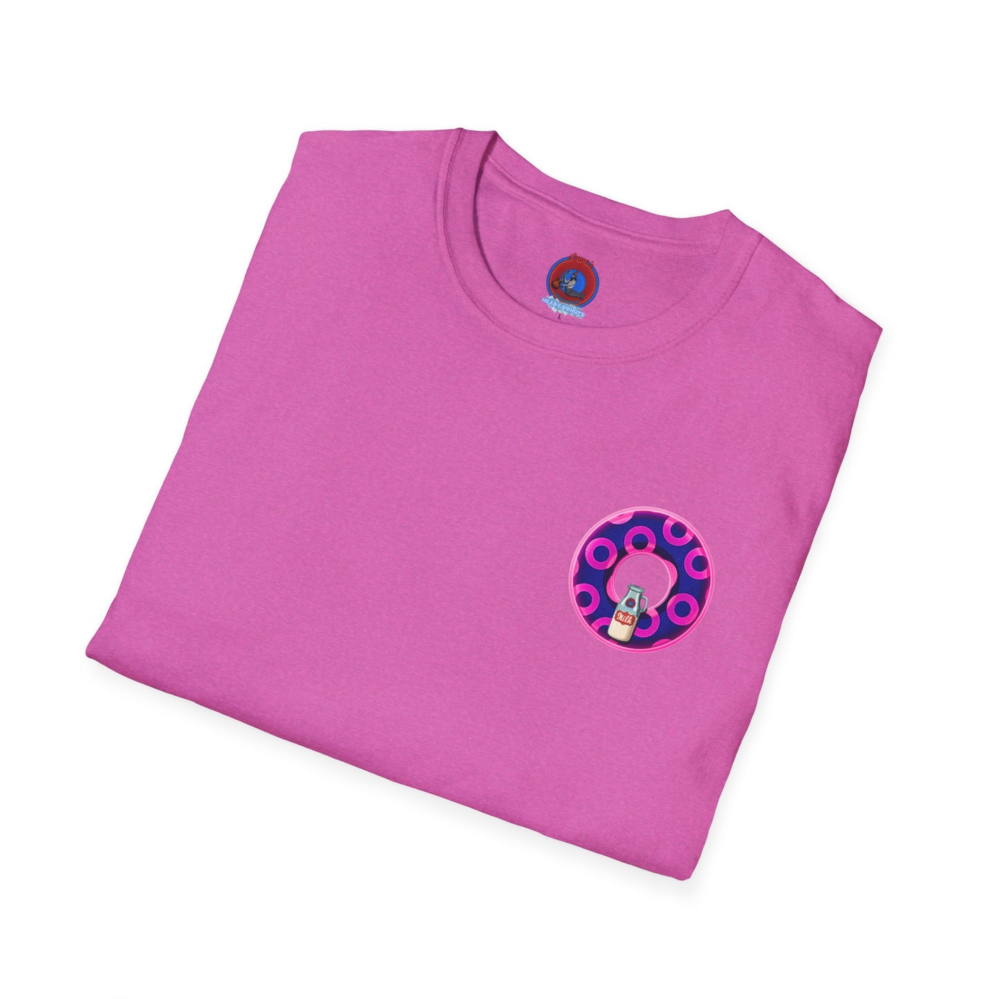 Classic Donut Tee - Unisex Soft-Style - "Wooked Cream - YEMSG Donut " -blue/pink rustic paradox donut - variant 5
