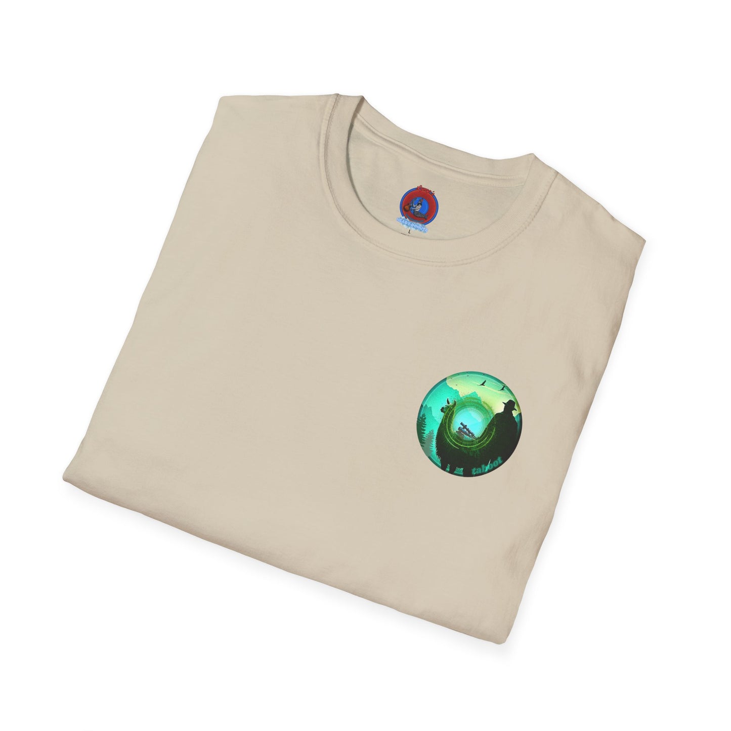 Classic Donut Tee - Unisex Soft-Style - "The Taboo(t) Donut" - green/picture donut