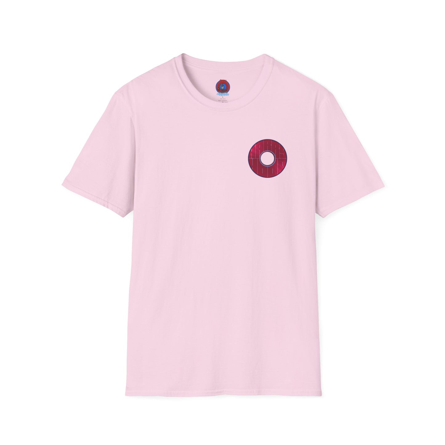 Classic Donut Tee - Unisex Soft-Style - "Harry Left His Donut Shirt" - series 1.0  - variant 1 - red/magenta donut - w/hole