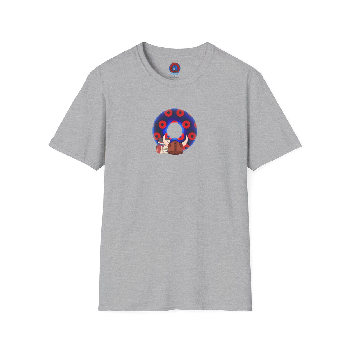 Classic Donut Tee - Unisex Soft-Style - "El Fuego Donut" - paradoxical blue/red donut