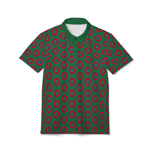 AOP Donut Polo - vivid donut print w/green background [unisex]