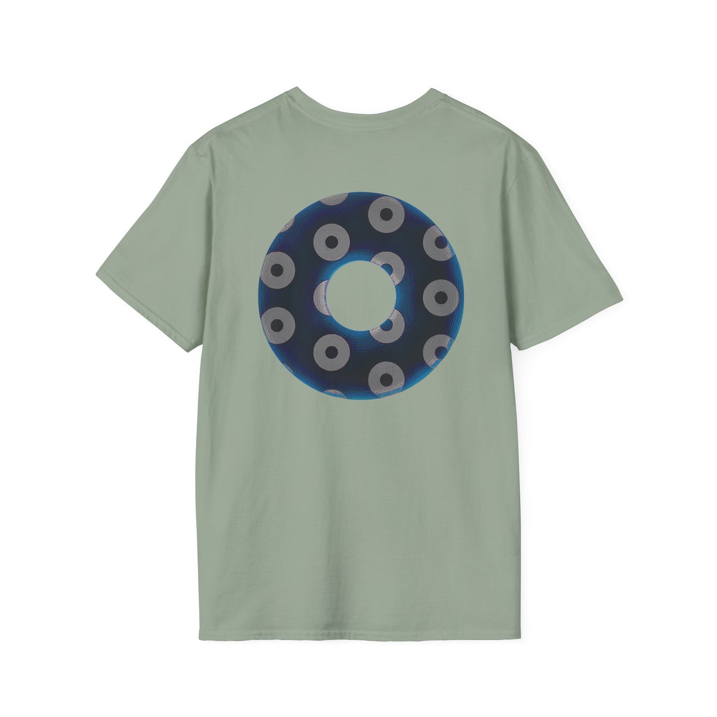 Plain Donuts/Unisex Soft-Style - "Plain Blimpy Paradoxical Donuts" - dark blue/off-white donuts