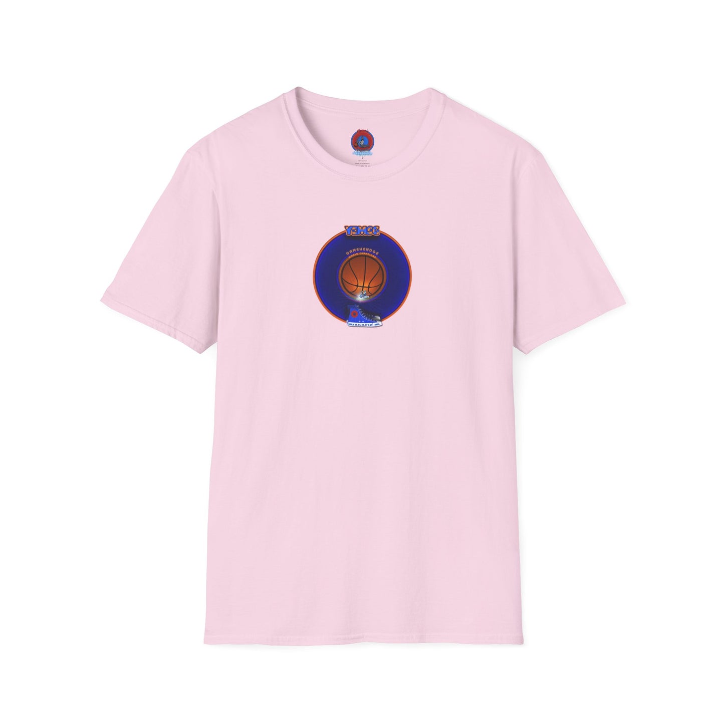 Classic Donut Tee - Unisex Soft-Style - "Diedrich Knickerbocker's Donut" - vivid blue/orange donut - variant 1
