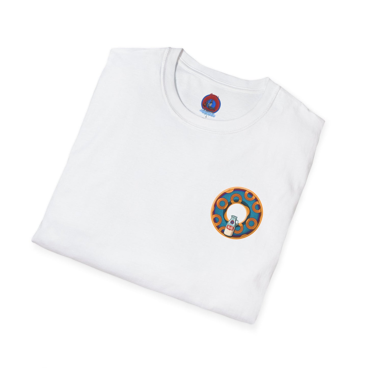 Classic Donut Tee - Unisex Soft-Style - "Wooked Cream - YEMSG Donut " -purple/red rustic paradox donut - variant 4