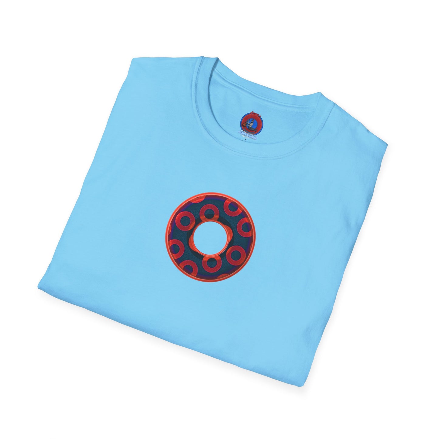 Plain Donuts/Unisex Soft-Style - "Plain Rustic Paradoxical Donuts" - red/navy blue donuts