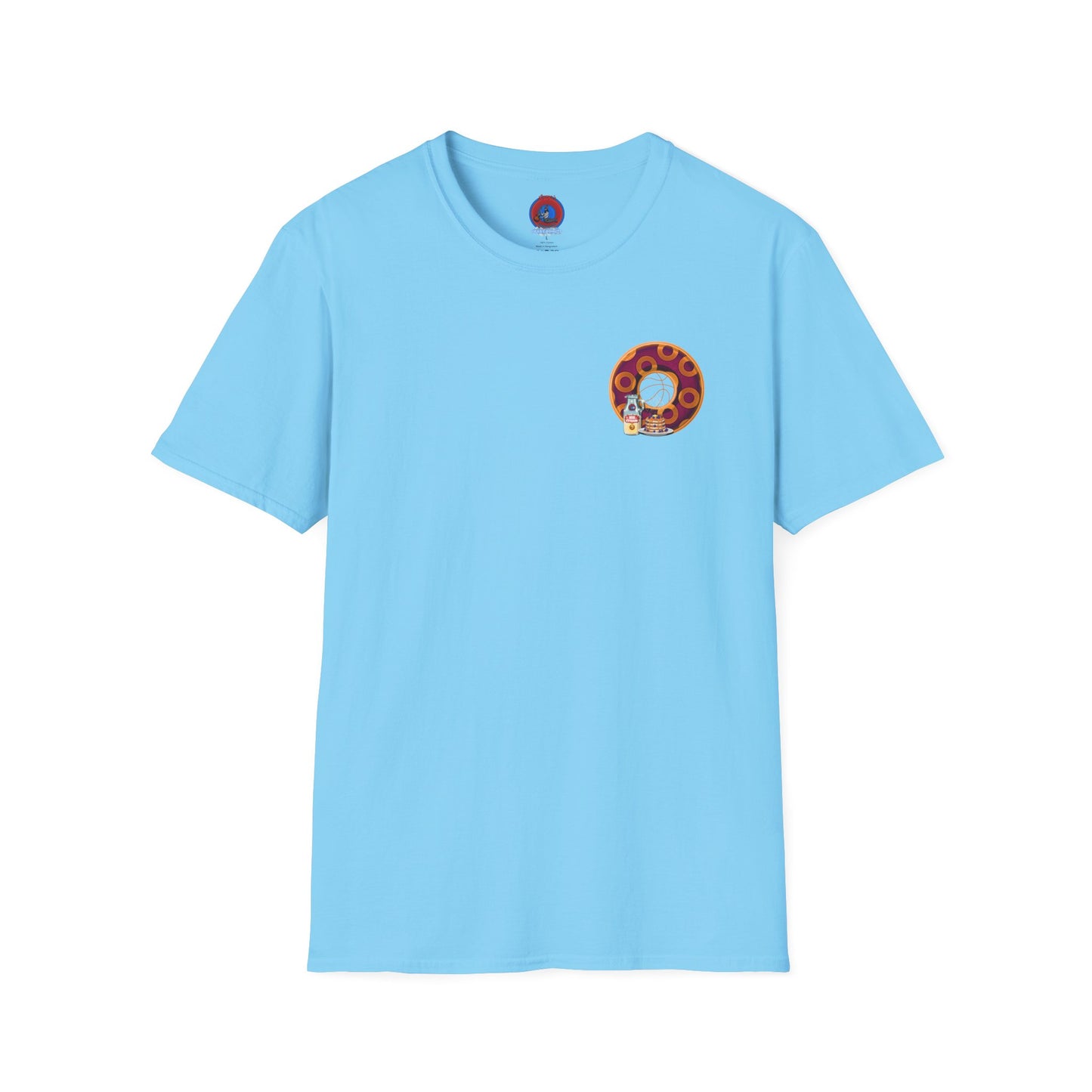 Classic Donut Tee - Unisex Soft-Style - "Princely Wooked Cream - YEMSG Donut " - burgundy/orange rustic paradox donut - variant 2