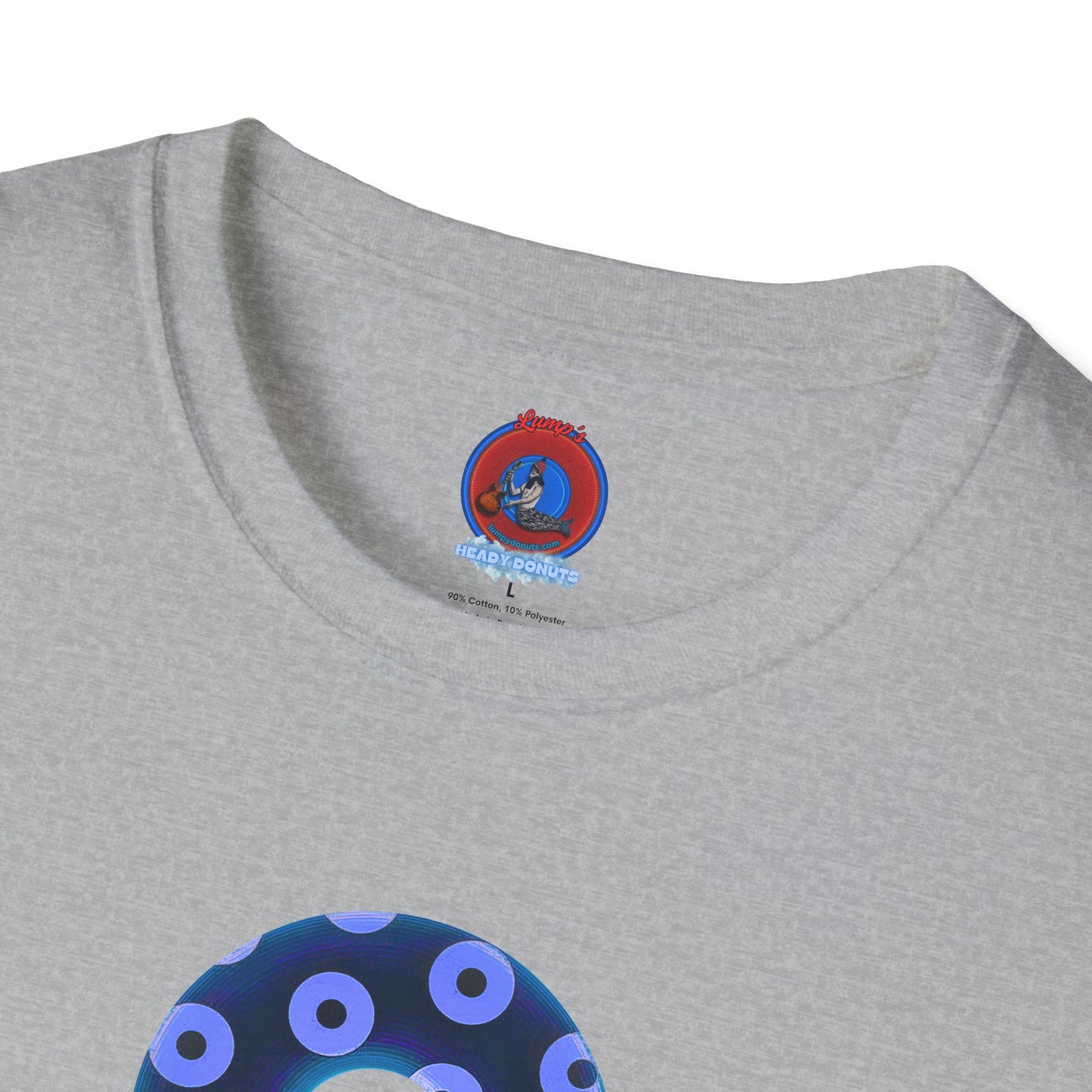 Plain Donuts/Unisex Soft-Style - "Plain Blimpy Paradoxical Donuts" - dark blue/Caroline blue donuts