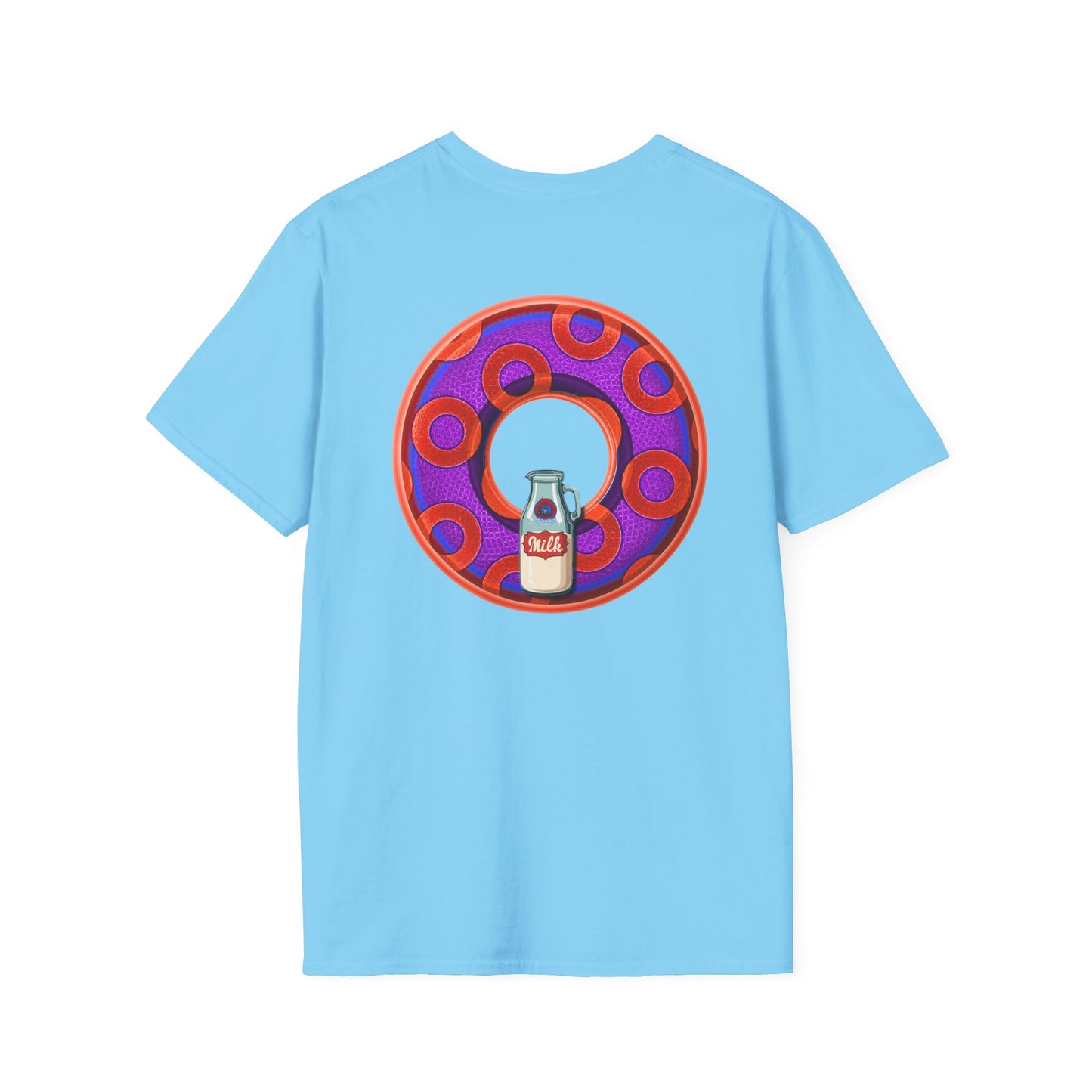 Classic Donut Tee - Unisex Soft-Style - "Wooked Cream - YEMSG Donut " -purple/red rustic paradox donut - variant 6