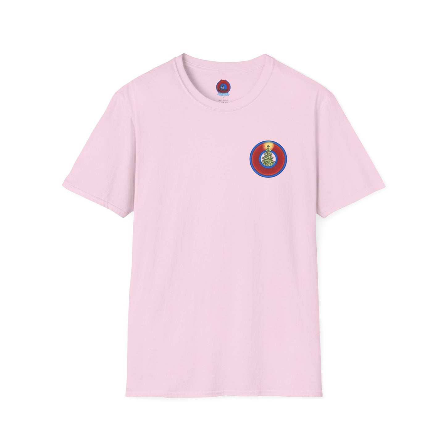 Classic Donut Tee - Unisex Soft-Style - "It's Always Phishmas in Philly" - rustic red/blue donut