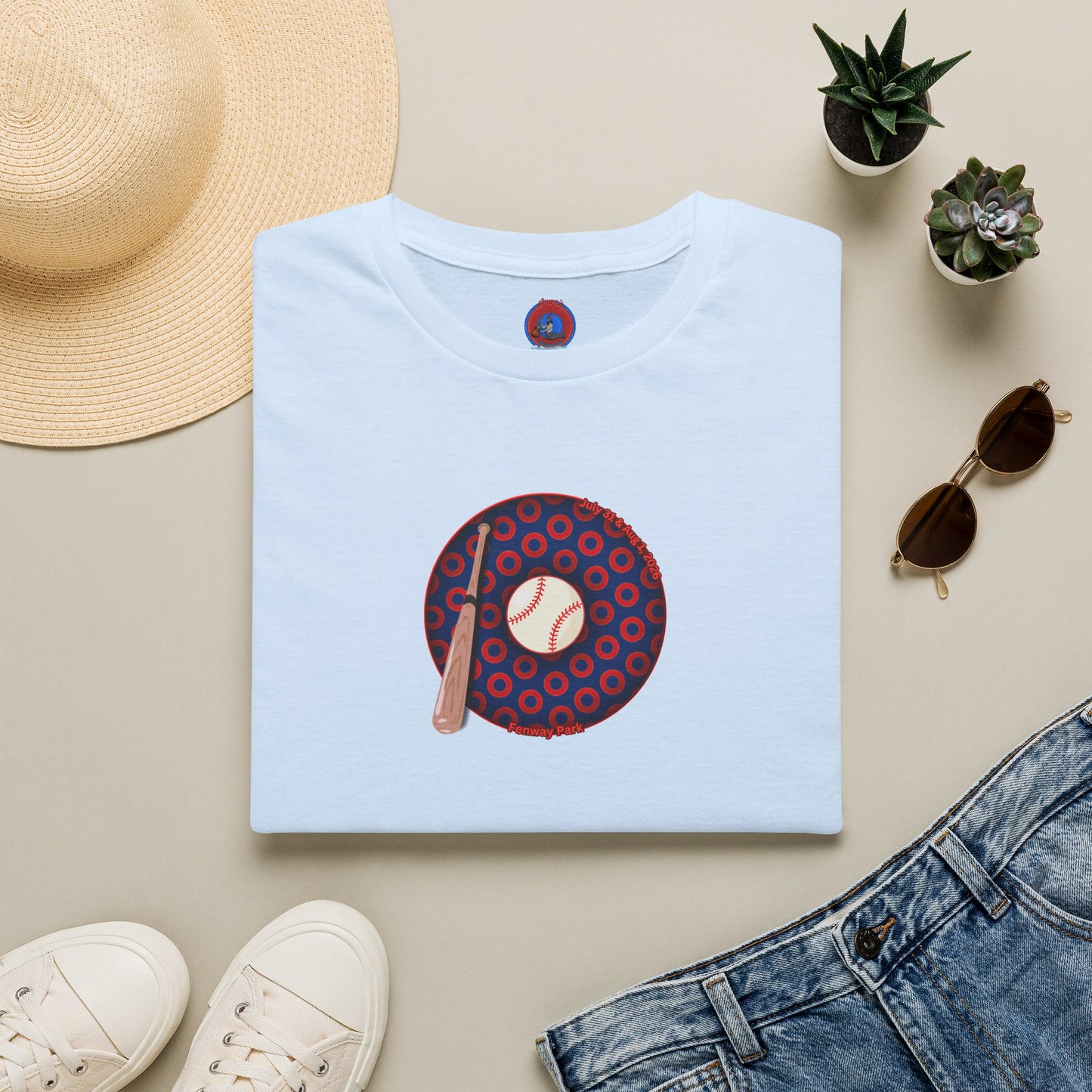 Classic Donut Tee - Unisex Soft-Style - "Phenway Ballpark Donuts" - vivid paradox donut - variant 1