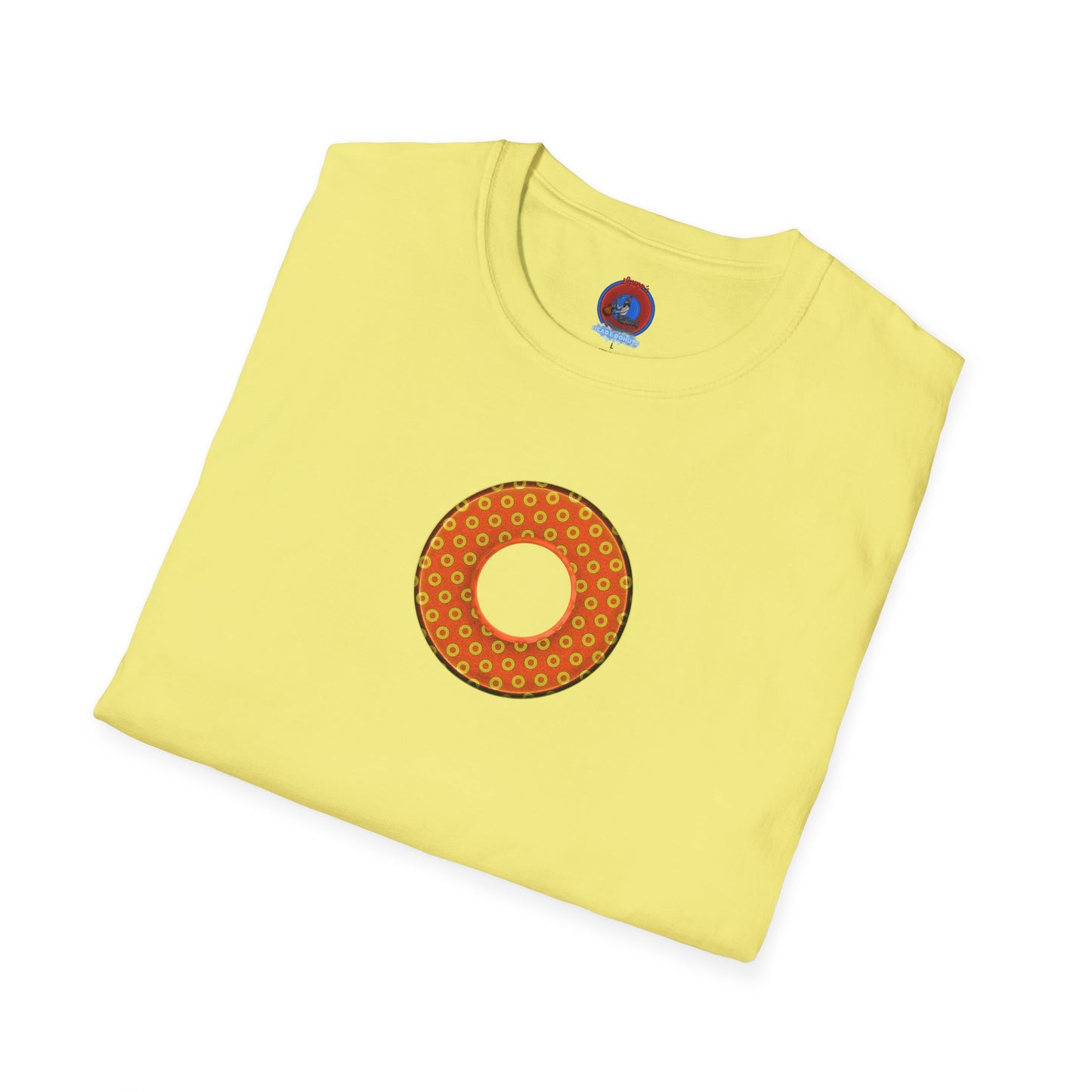 Plain Donuts/Unisex Soft-Style - "Plain Electric Paradoxical Donuts" - gold/orange donuts