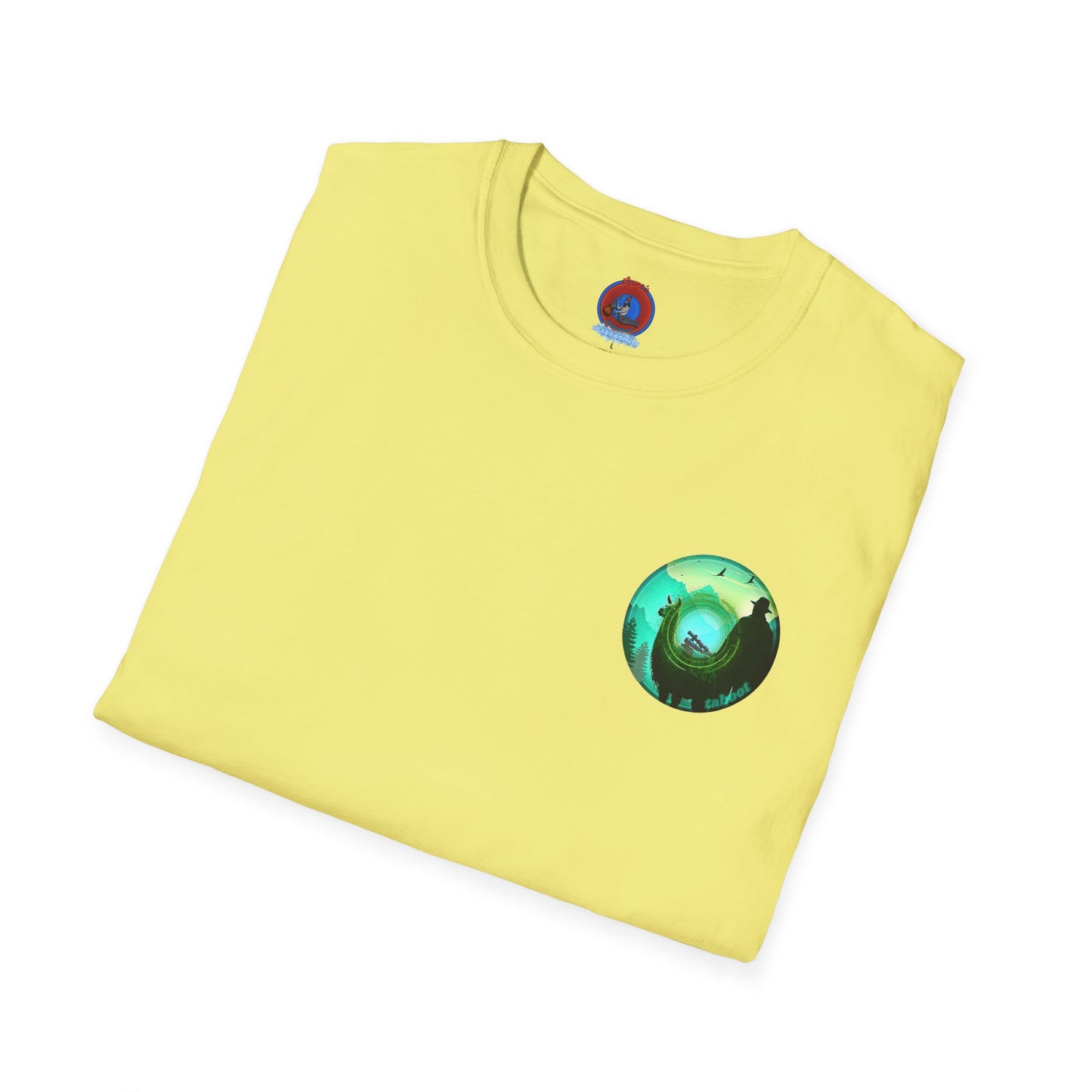 Classic Donut Tee - Unisex Soft-Style - "The Taboo(t) Donut" - green/picture donut