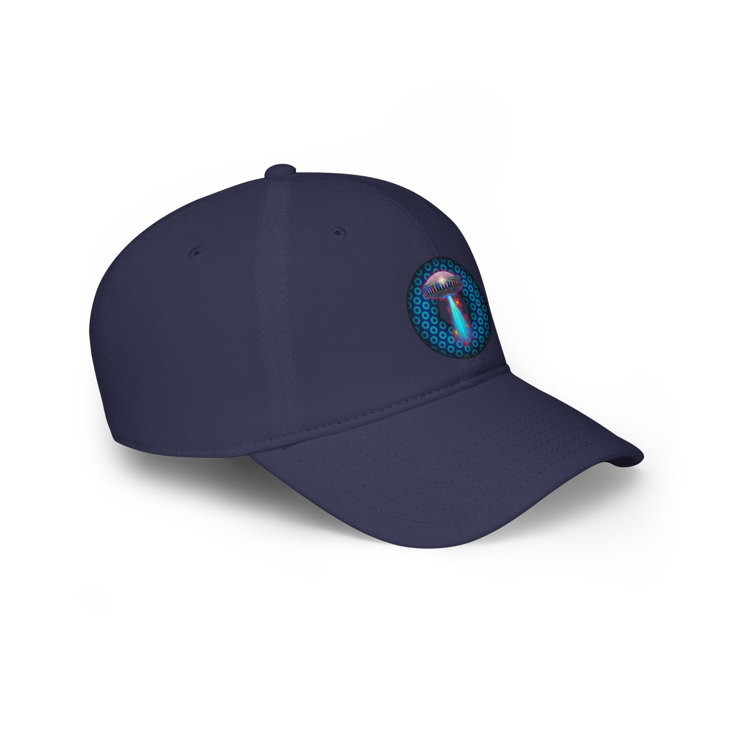 Lumpy Donut Baseball Cap - "They Serve Donuts on the Mothership Now" - variant 5 - blue/blue paradoxical donut w/