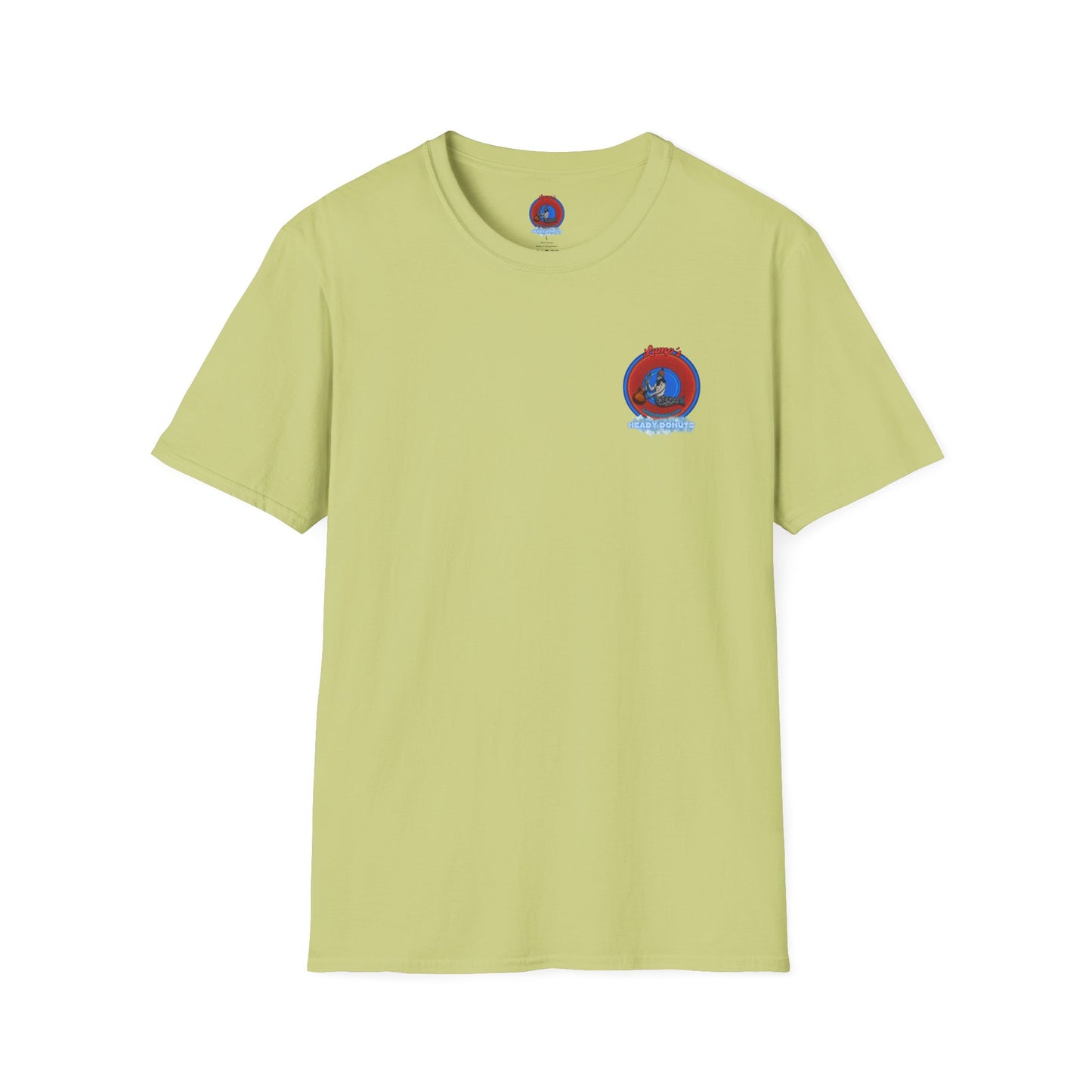 Classic Donut Tee - Unisex Soft-Style - "Lump's Heady Donuts Logo" - series 1.0  - red donut