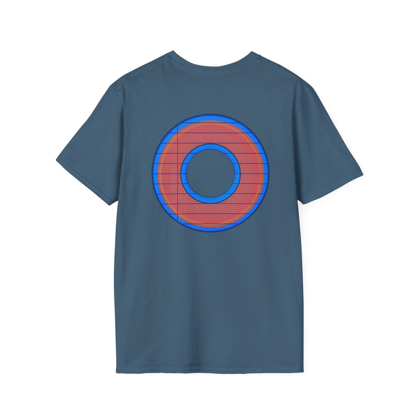 Classic Donut Tee - Unisex Soft-Style - "That's 1 Tasty Donut" - series 1.0  - variant 3 - red donut w/donut hole