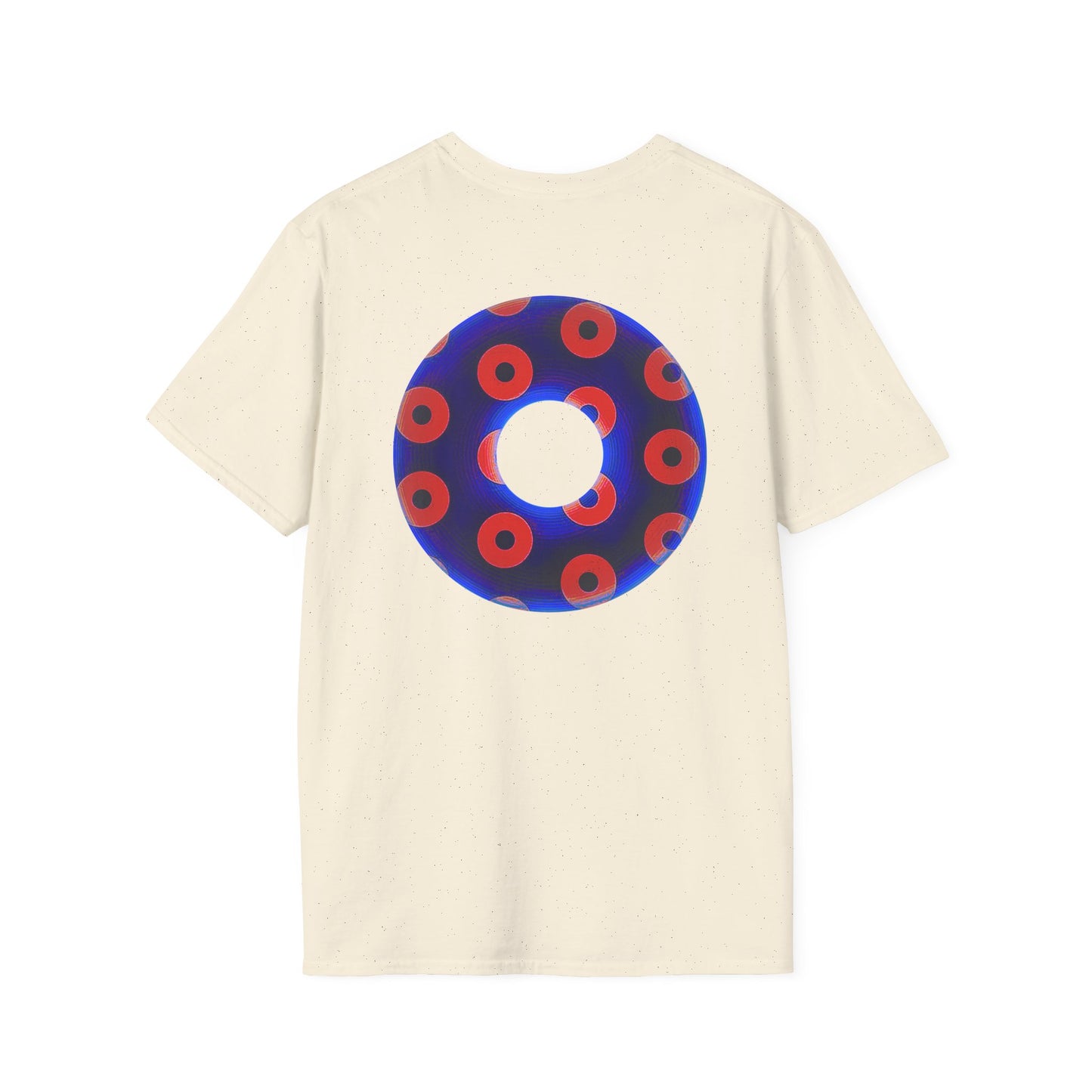 Plain Donuts/Unisex Soft-Style - "Plain Blimpy Paradoxical Donuts" - dark violet blue/bright red donuts