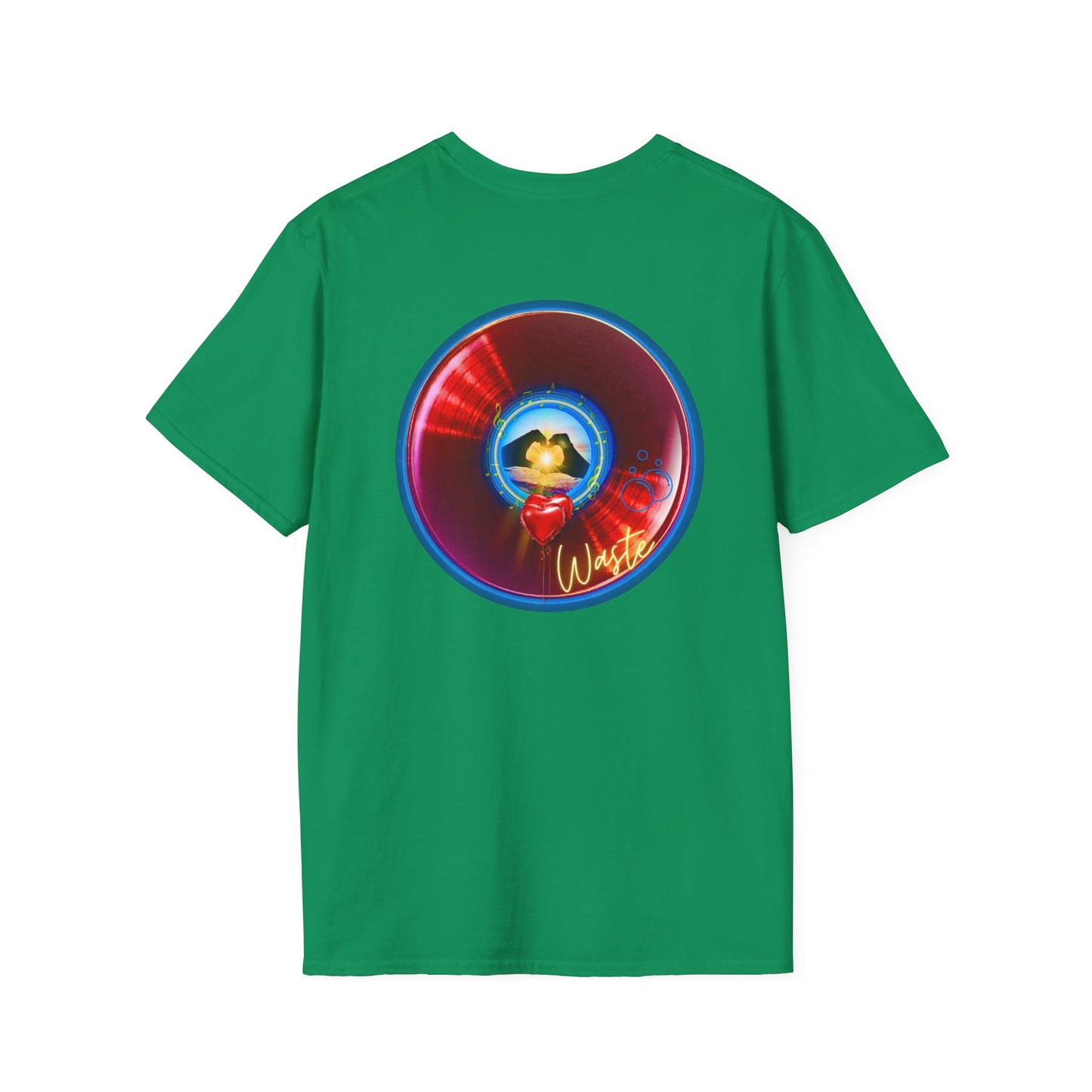 Classic Donut Tee - Unisex Soft-Style - "Wasted Donut" - series 1.0 - variant 2 - red donut