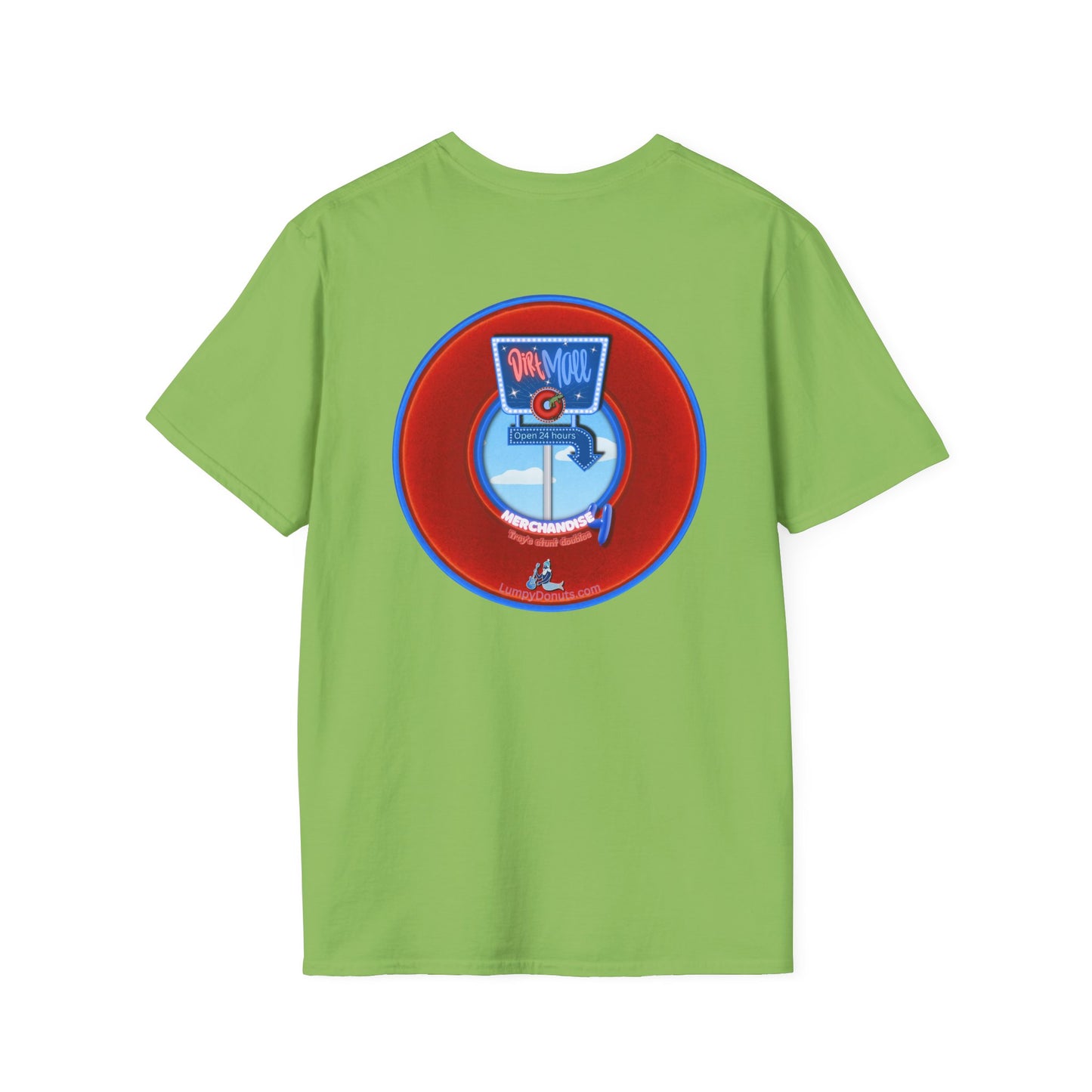 Classic Donut Tee - Unisex Soft-Style - "3rd Nipple Donut Tee" - vivid red dirt mall donut