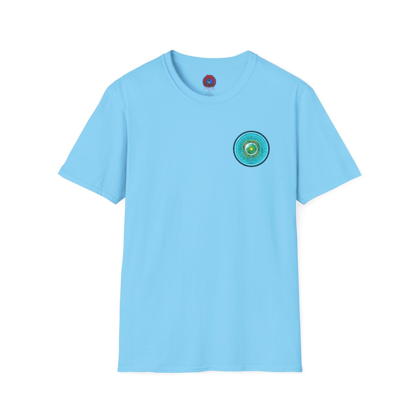 Classic Donut Tee - Unisex Soft-Style - "Donut of Life Tee" - vivid turquoise tube donut - variant 2