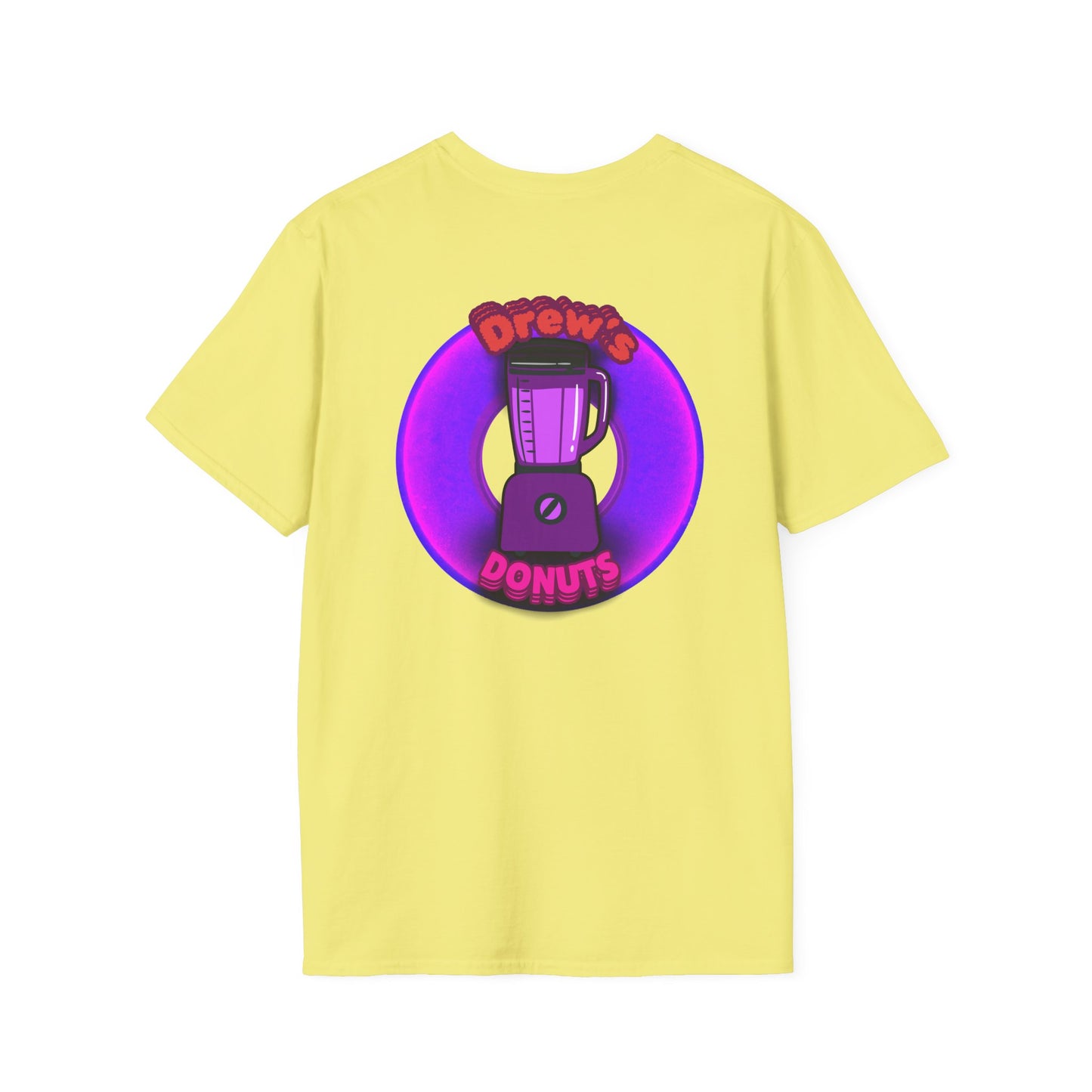 Classic Donut Tee - Unisex Soft-Style - "Drew's Donuts" - series 1.0 - purple donut
