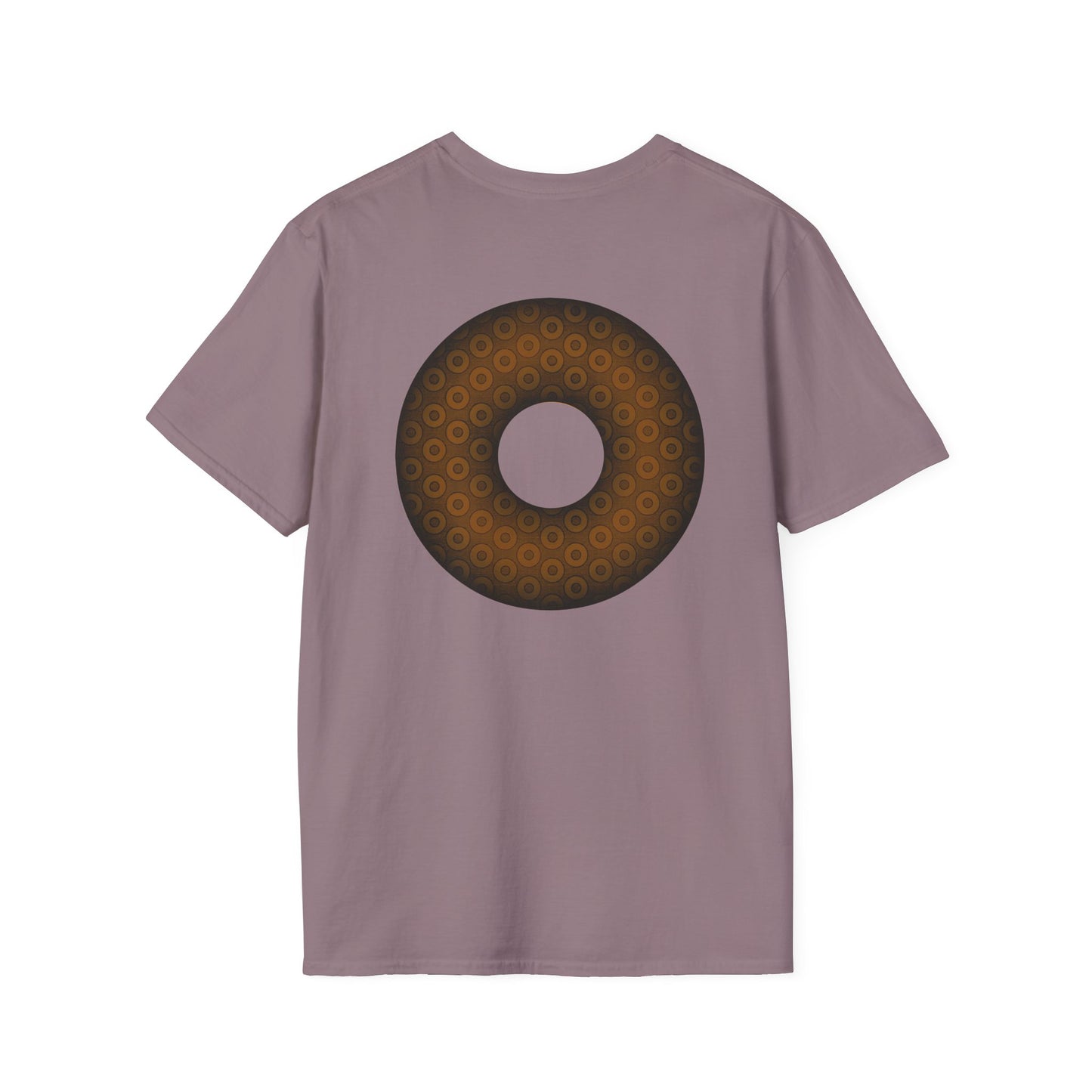Plain Donuts/Unisex Soft-Style - "Plain Paradoxical Grided Donuts" - brown/dark brown donuts