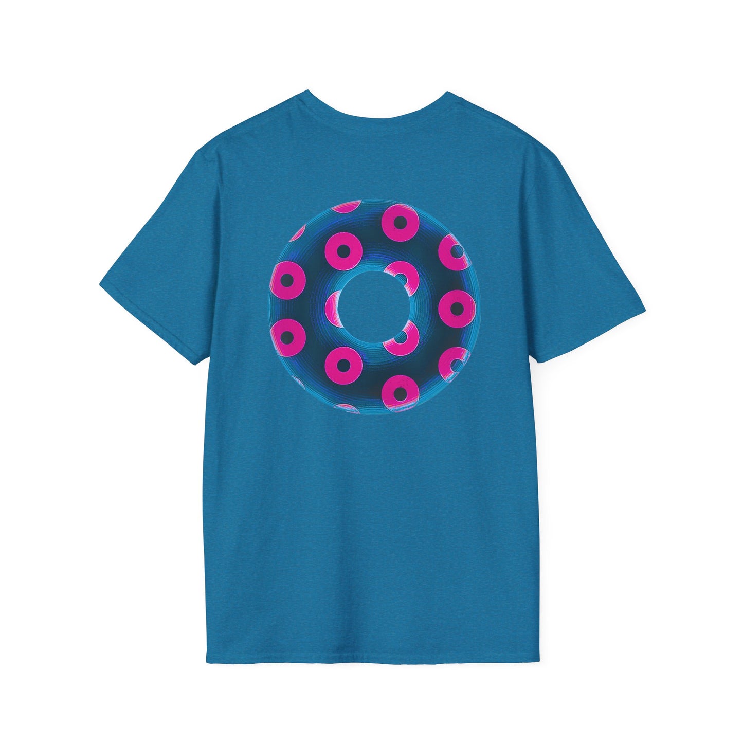 Plain Donuts/Unisex Soft-Style - "Plain Blimpy Paradoxical Donuts" - royal blue/vivid magenta donuts