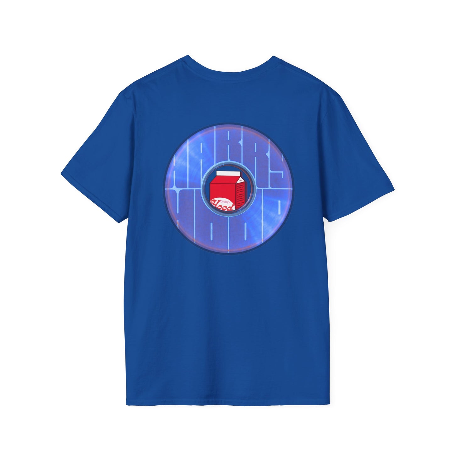 Classic Donut Tee - Unisex Soft-Style - "Harry Left His Shirt" - series 1.0  - variant 3 - purple/blue donut