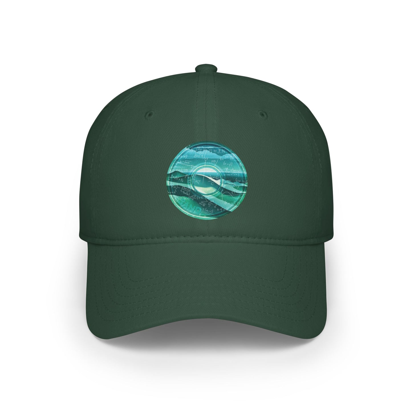 Lumpy Donut Baseball Cap - "The Equating Donut Cap" - green/teal pic donut w/