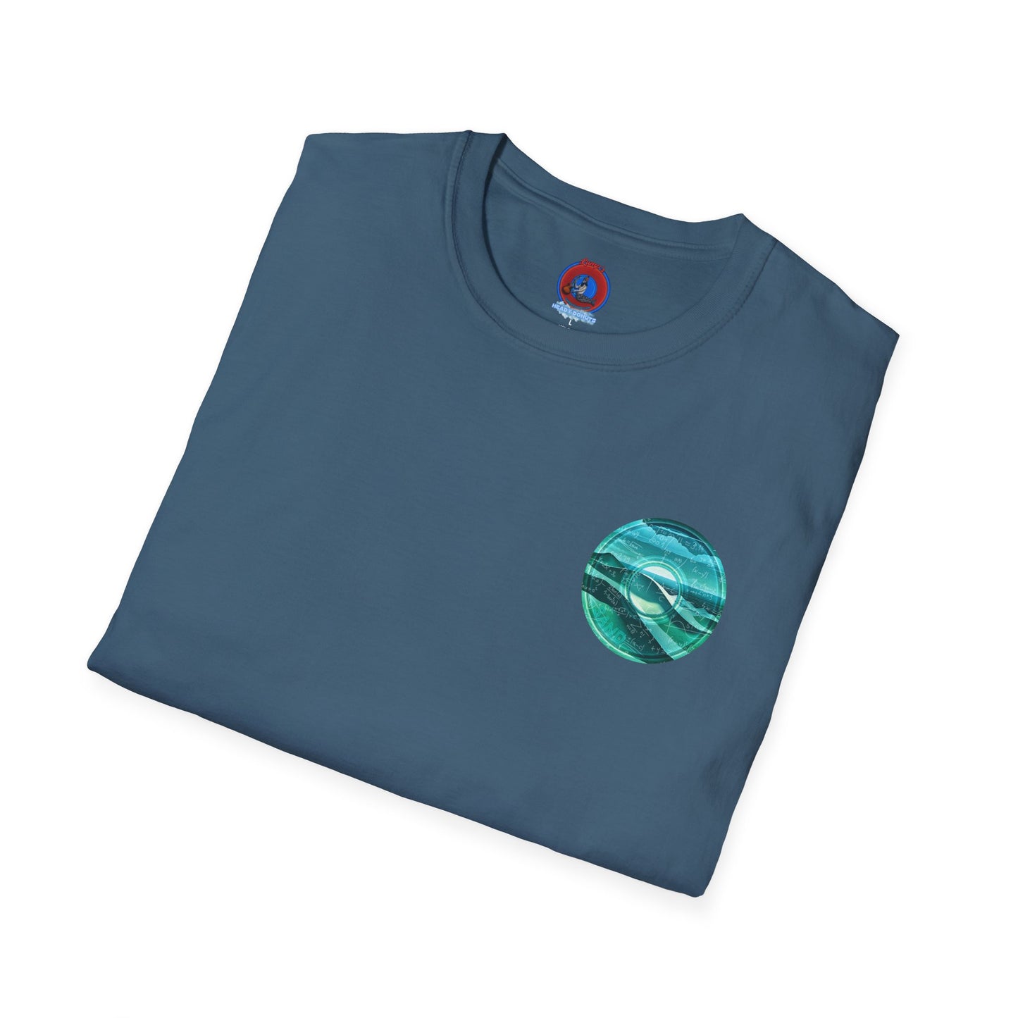 Classic Donut Tee - Unisex Soft-Style - "The Equating Donut " - series 1.0  - teal donut
