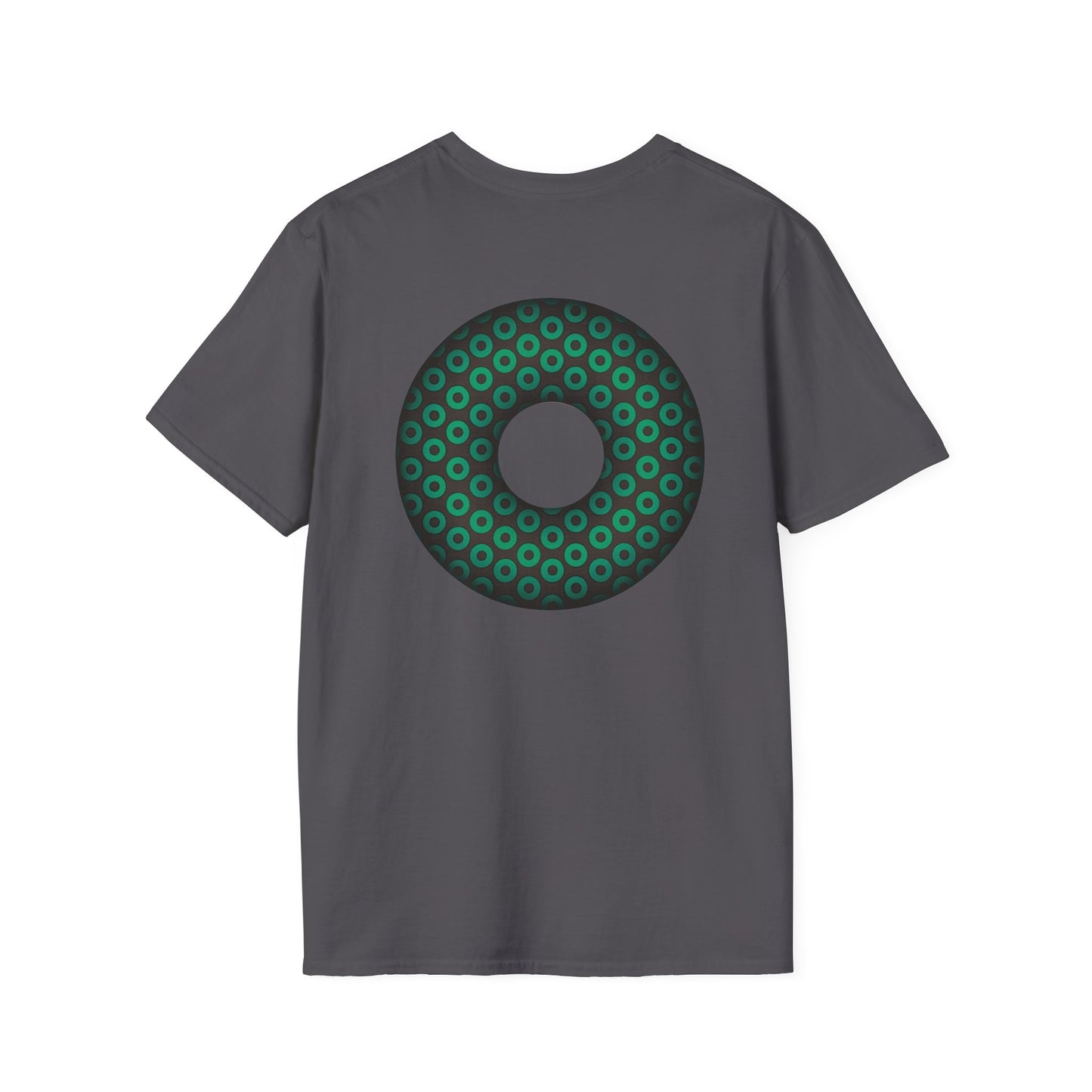 Plain Donuts/Unisex Soft-Style - "Plain Paradoxical Grided Donuts" - green/dark gray donuts