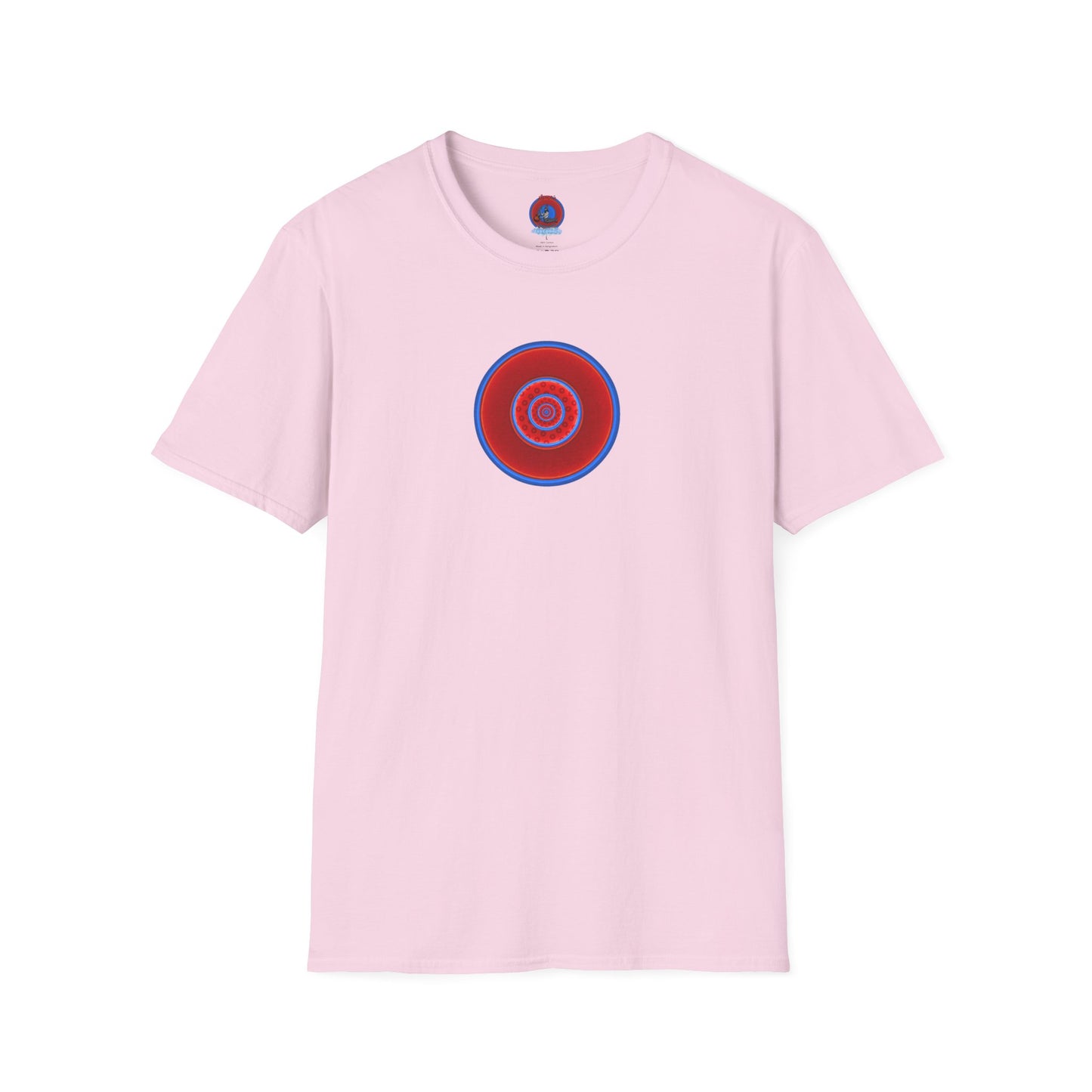 Classic Donut Tee - Unisex Soft-Style - "Spinning in Circles" - vivid paradox donut pattern