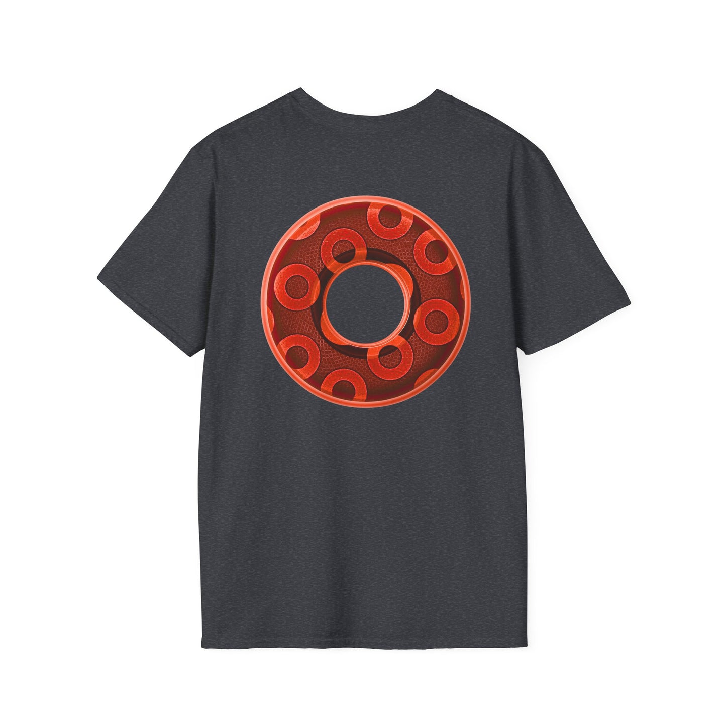 Plain Donuts/Unisex Soft-Style - "Plain Rustic Paradoxical Donuts" - red/dark red donuts