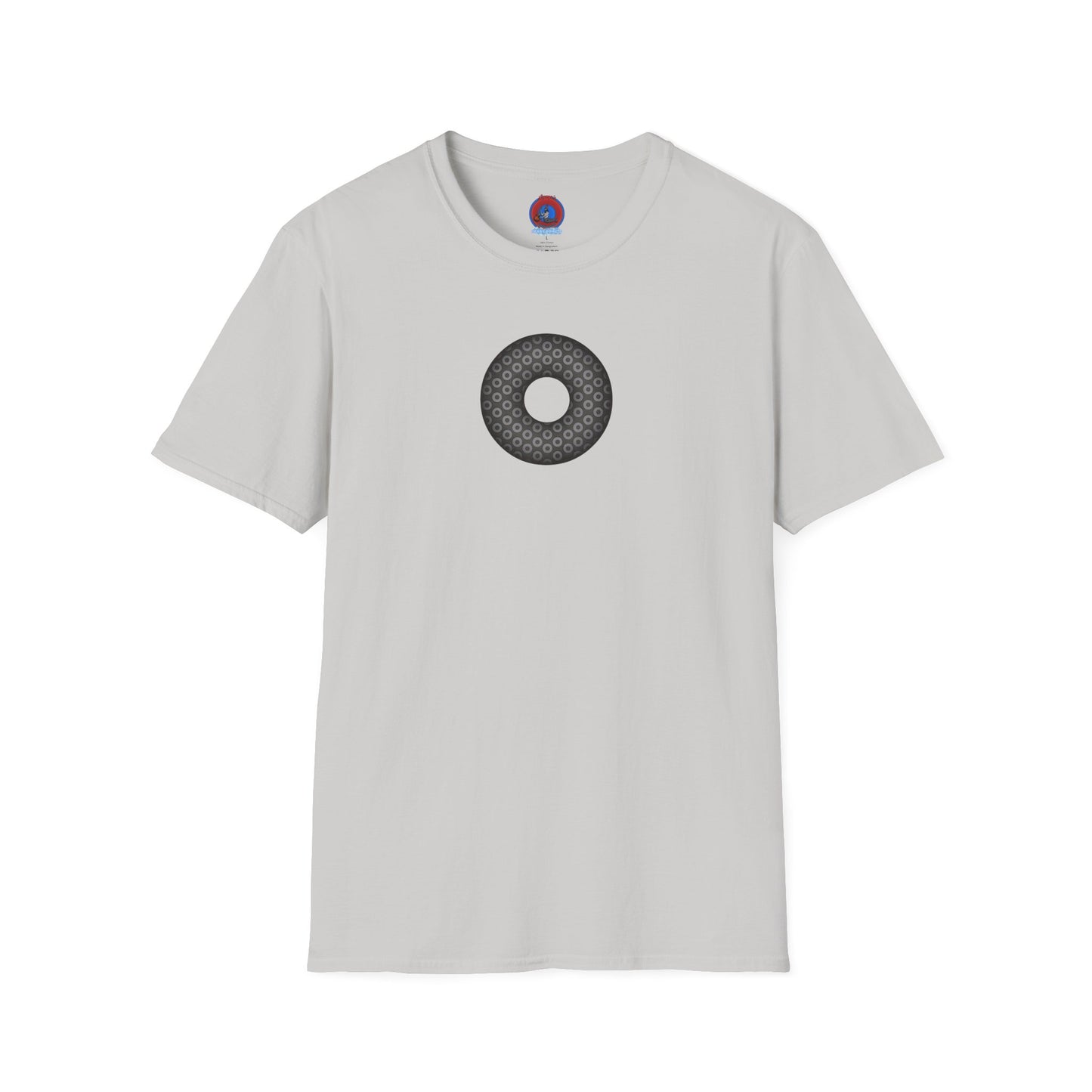 Plain Donuts/Unisex Soft-Style - "Plain Paradoxical Grided Donuts" - gray/dark gray donuts