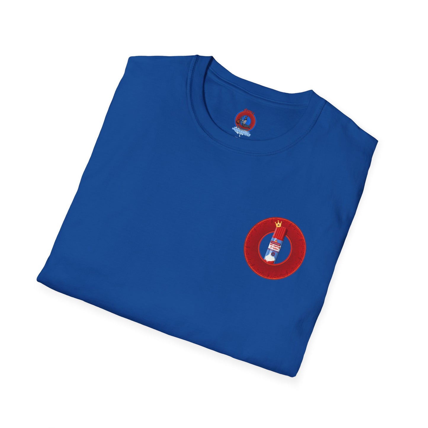 Classic Donut Tee - Unisex Soft-Style - "Princely Wooked Cream in a Can - YEMSG Donut " - vivid red donut