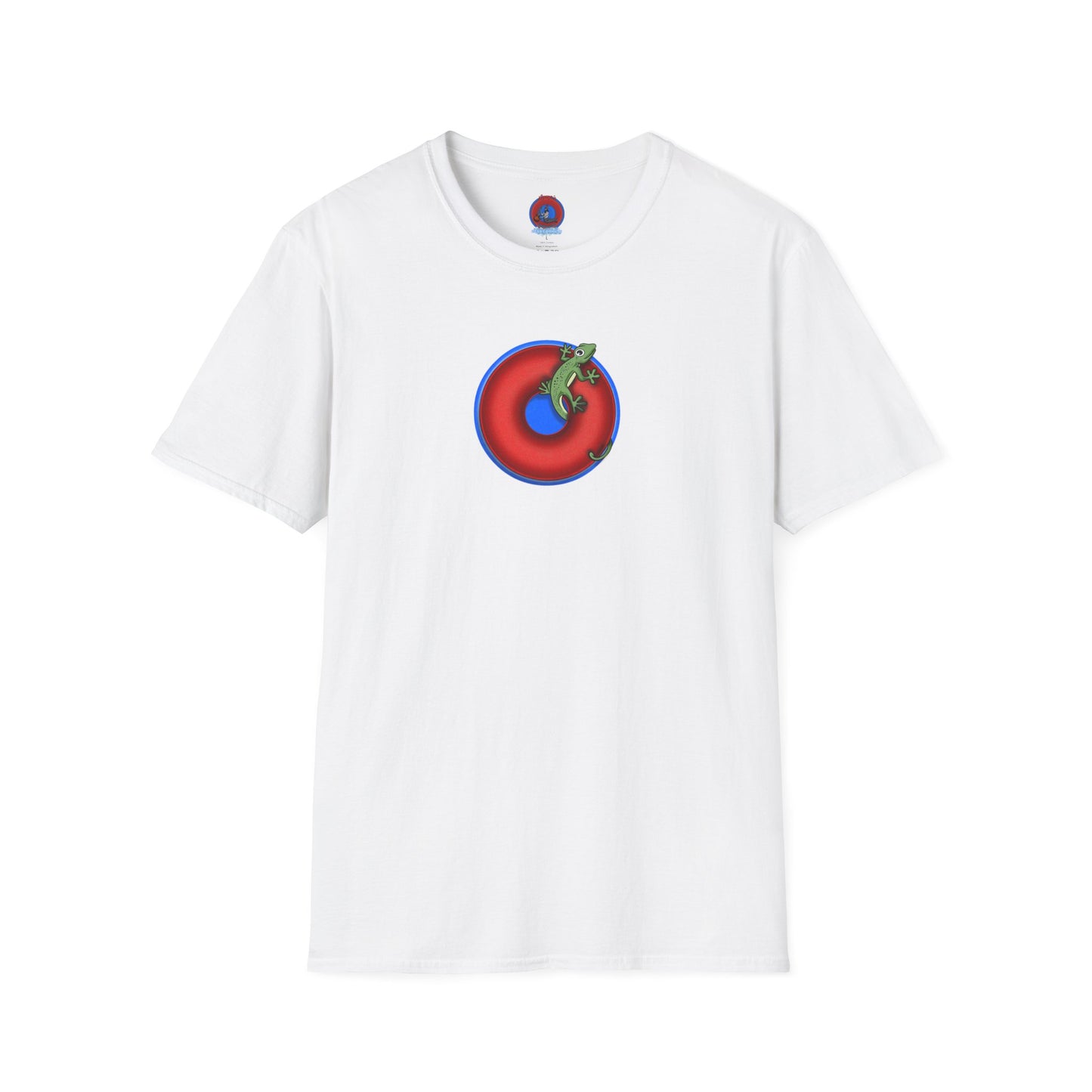 Classic Donut Tee - Unisex Soft-Style - "Practically Extinct Tee Shirt" - plump vivid red donut- variant 2