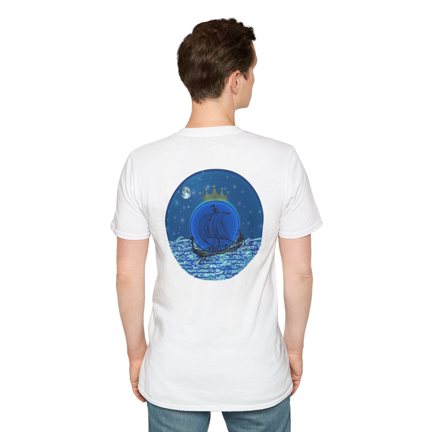 Classic Donut Tee - Unisex Soft-Style - "Stately Donut of the Prince" - series 1.0  - blue donut
