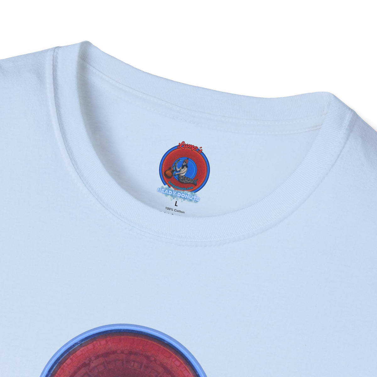 Classic Donut Tee - Unisex Soft-Style - "Homer's Pefect Donut" - series 1.0  - variant 3 - light blue edging