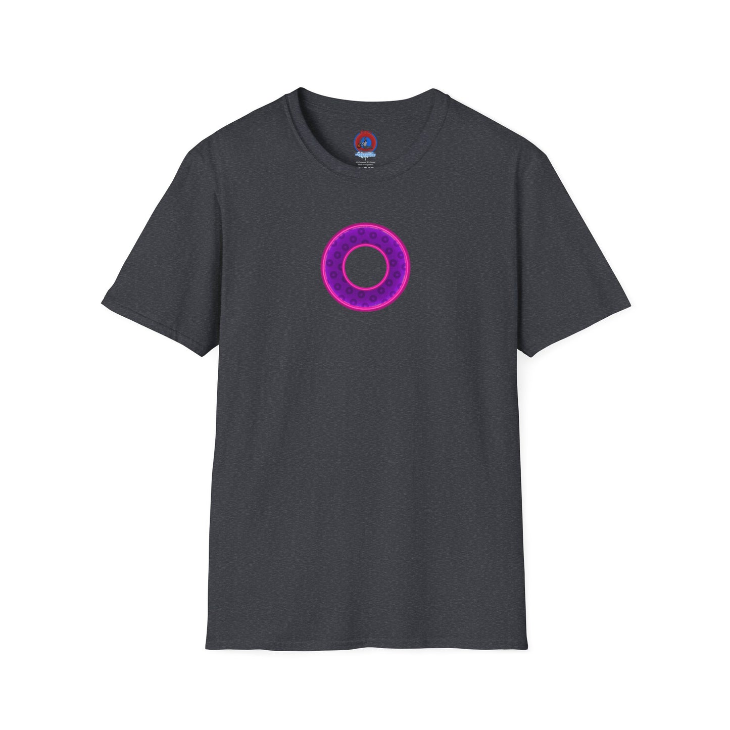 Plain Donuts/Unisex Soft-Style - "Plain Wide Mouthed Paradoxical Donuts" - dark purple/bright magenta donuts