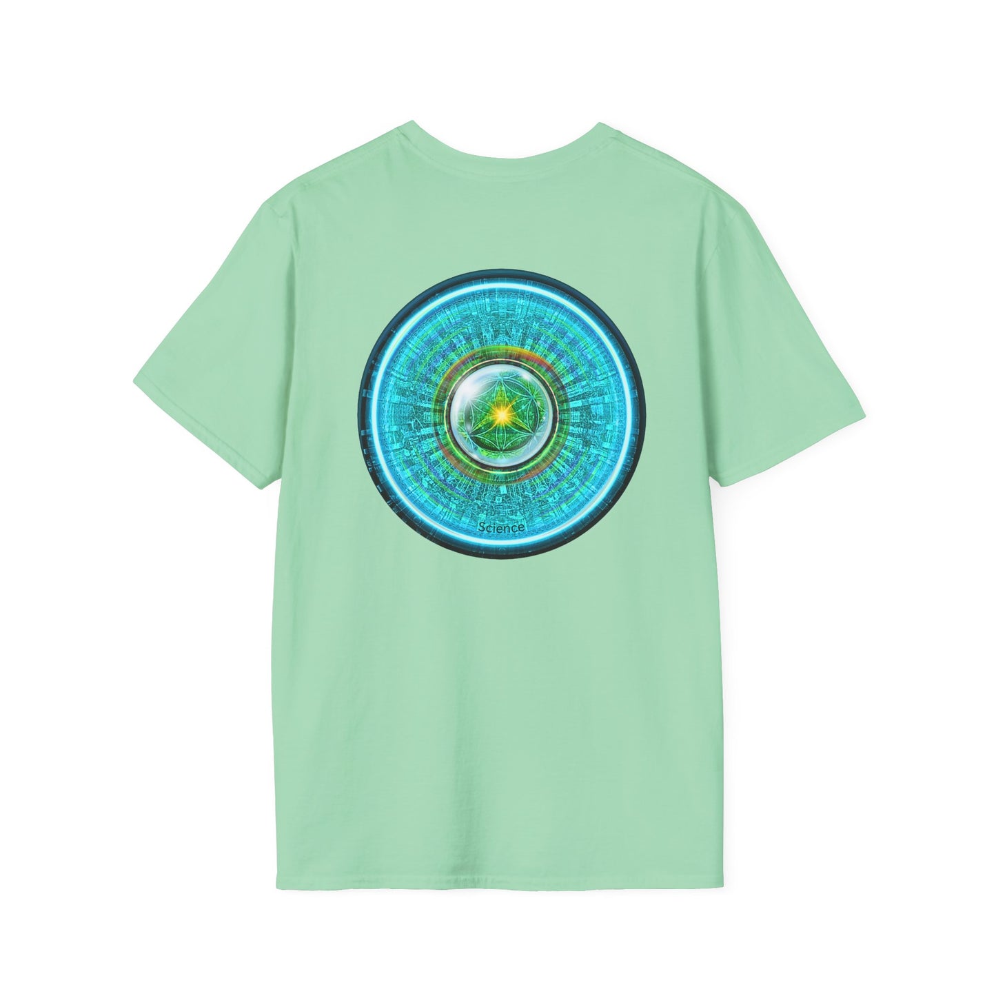 Classic Donut Tee - Unisex Soft-Style - "Donut of Life Tee" - vivid turquoise tube donut - variant 2