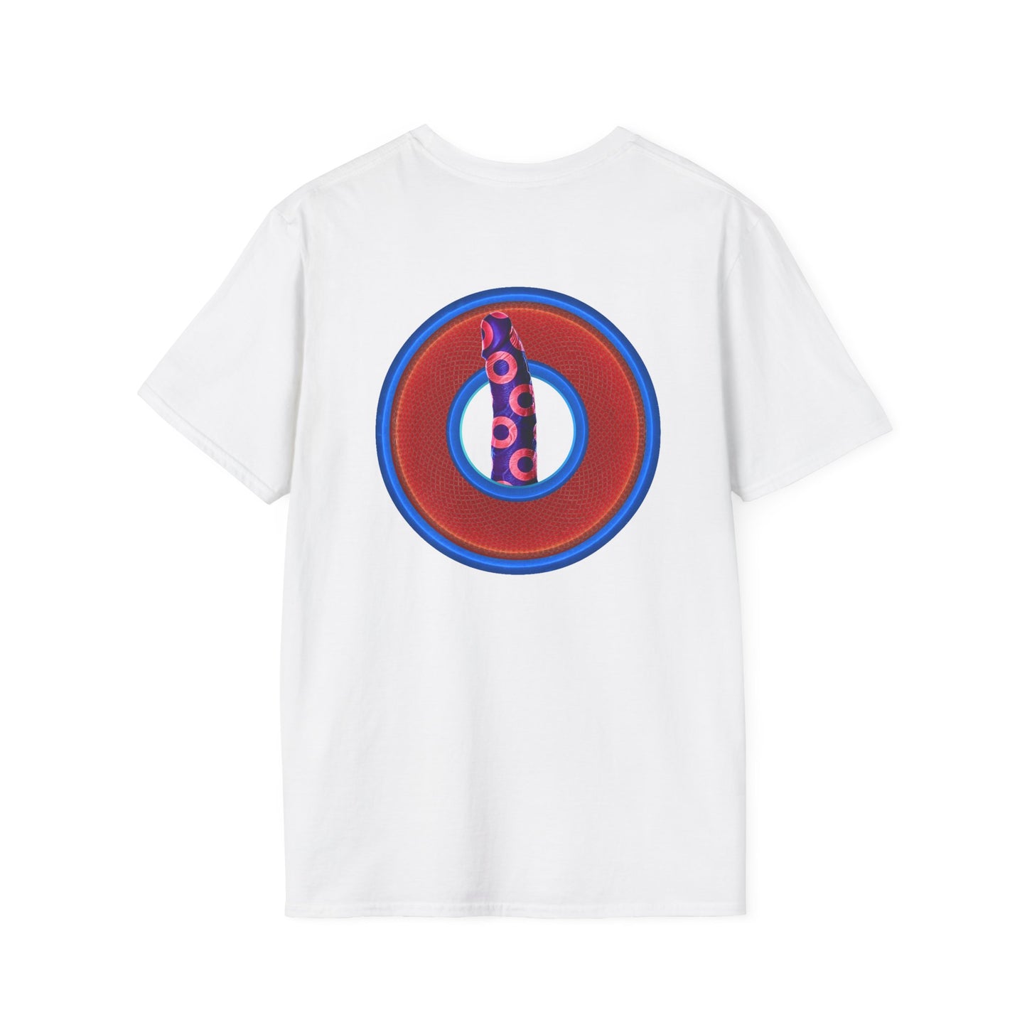 Classic Donut Tee - Unisex Soft-Style - "Sir Richard's Phamous Donut" - series 1.0  - variant 1 - red/blue paradox donut