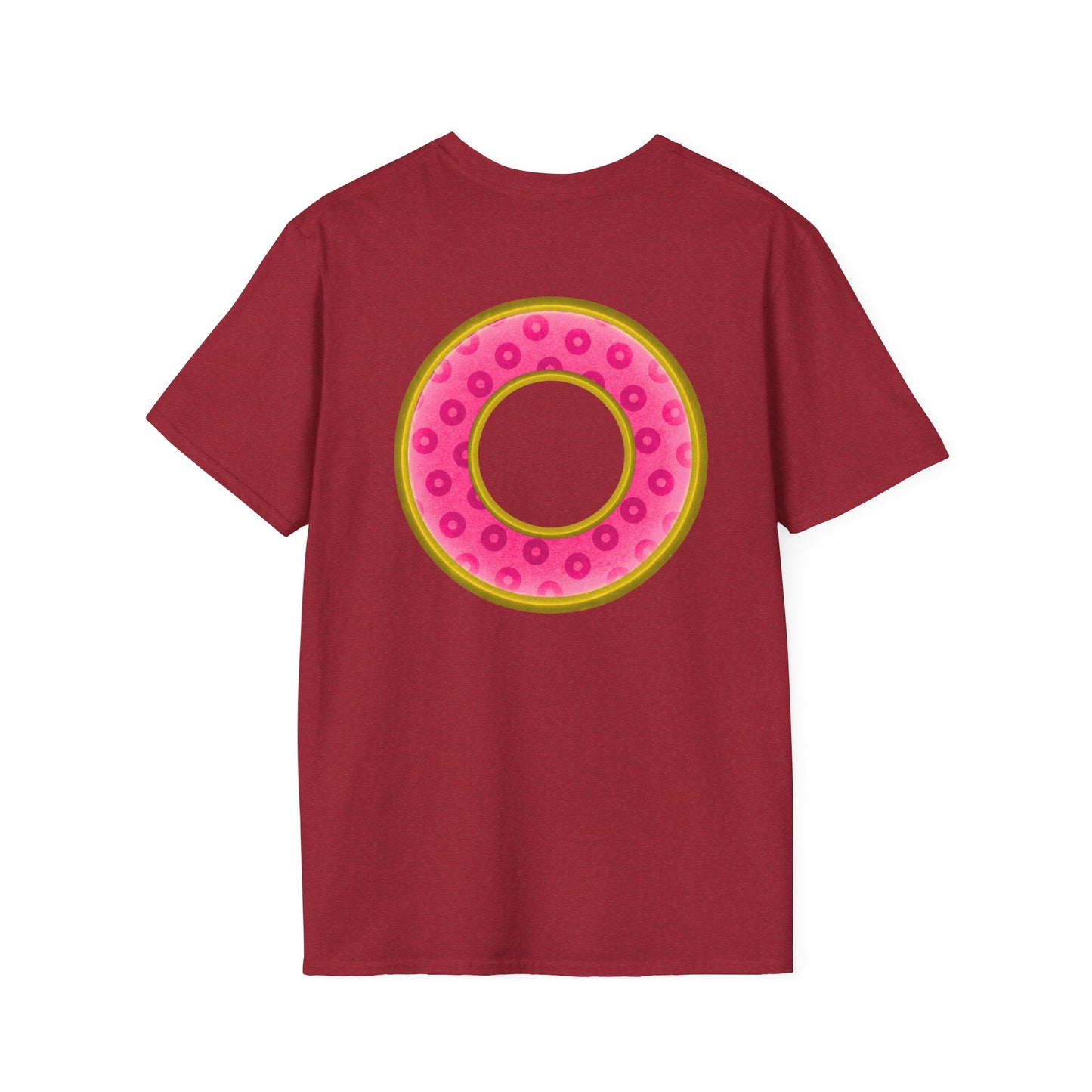 Plain Donuts/Unisex Soft-Style - "Plain Wide Mouthed Paradoxical Donuts" - pink/gold donuts