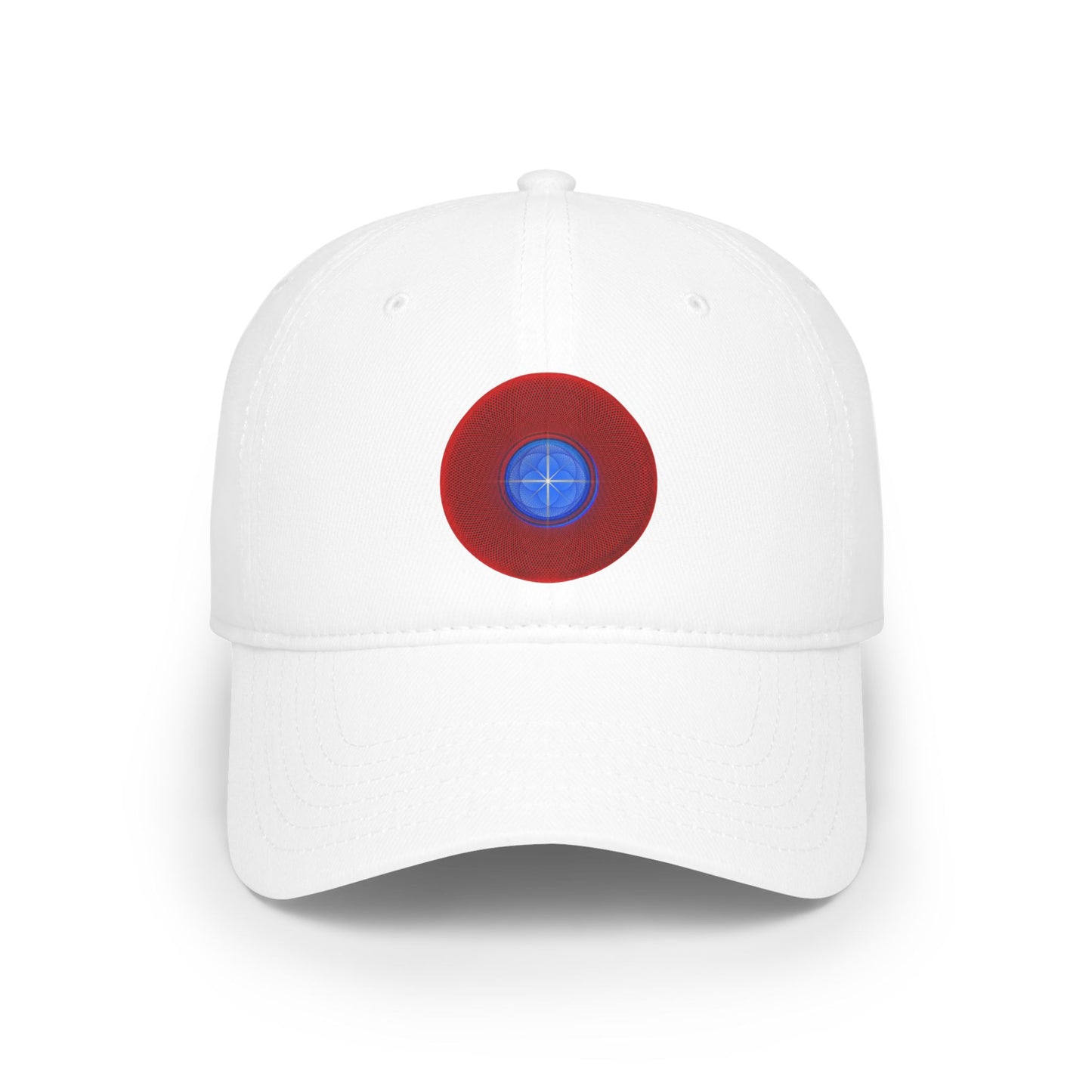 Lumpy Donut Baseball Cap - "Geometrical Donut Cap" - red phatty donut w/