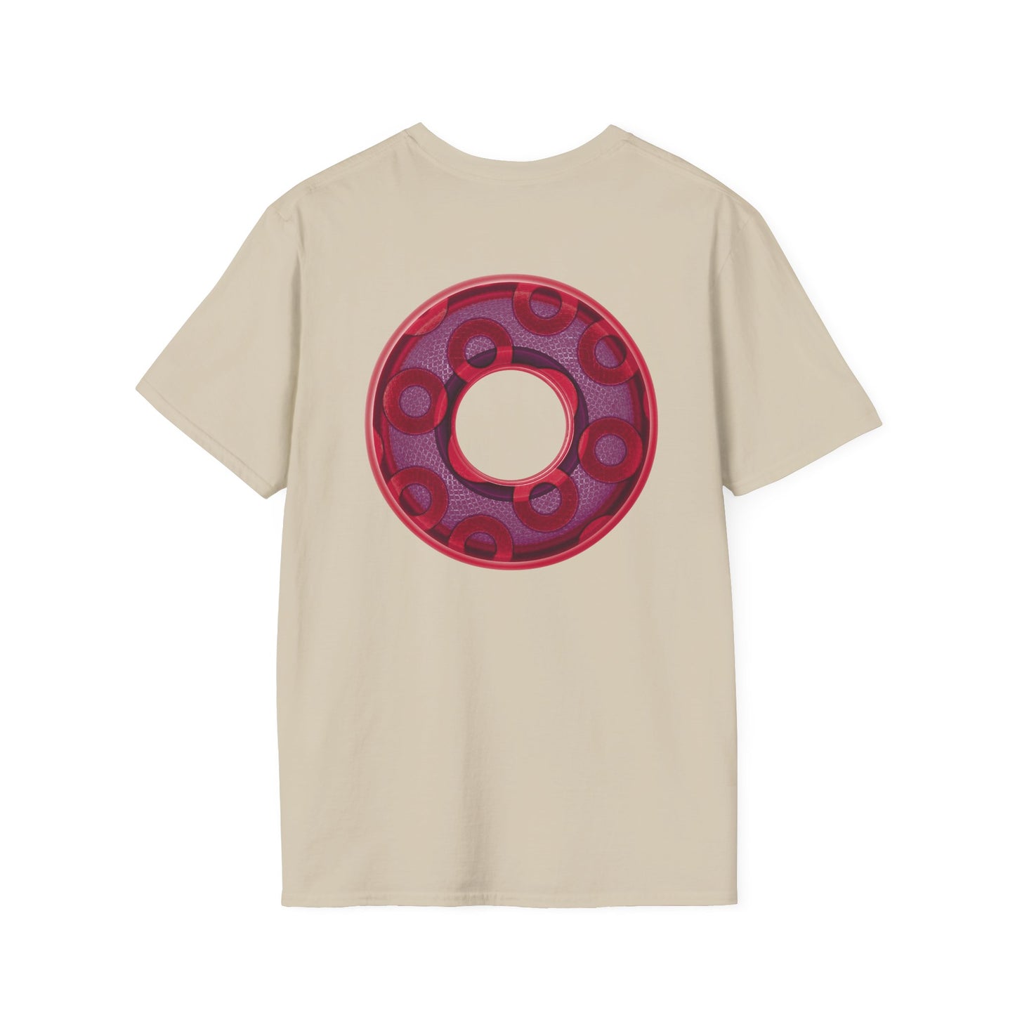 Plain Donuts/Unisex Soft-Style - "Plain Rustic Paradoxical Donuts" - mauve/purple donuts
