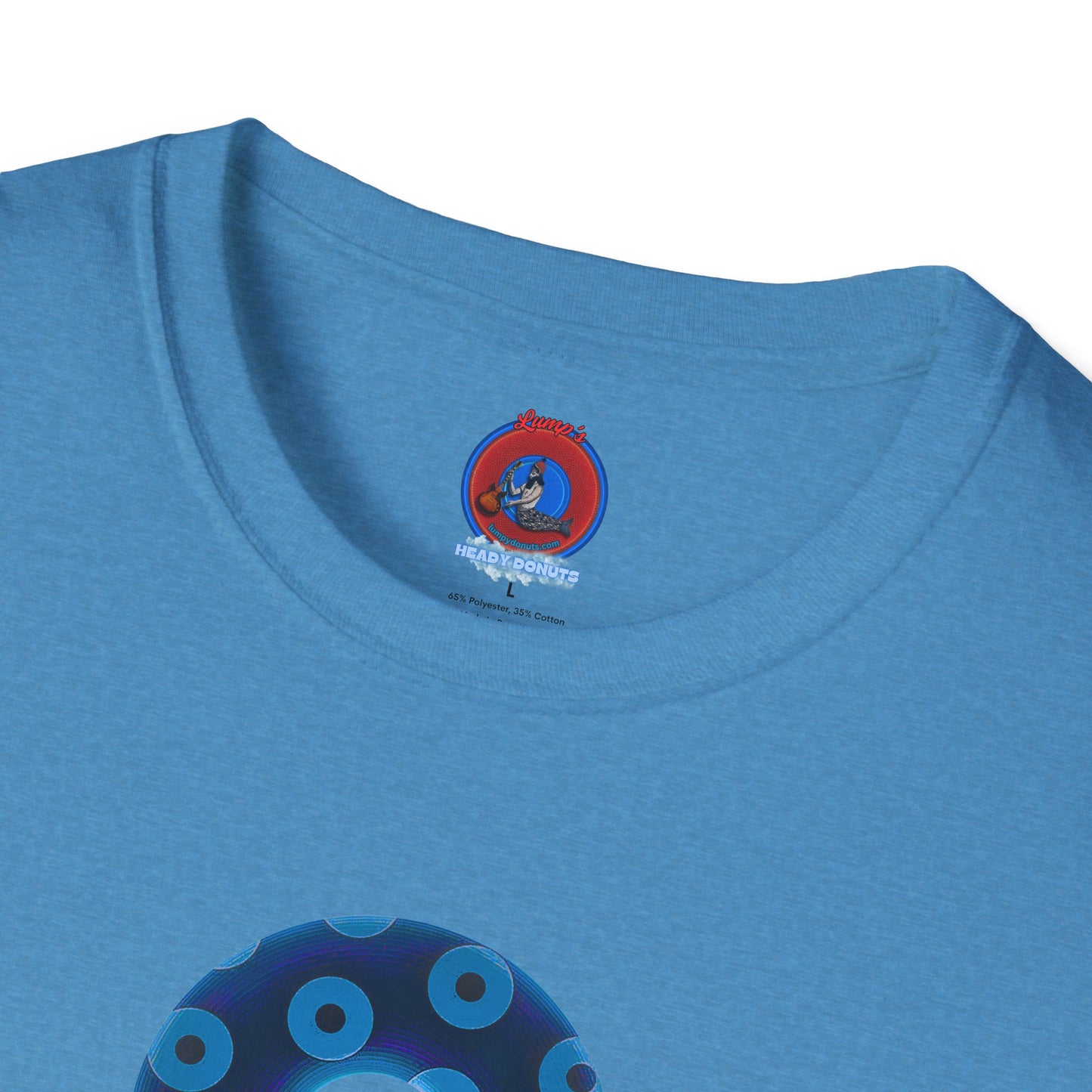 Plain Donuts/Unisex Soft-Style - "Plain Blimpy Paradoxical Donuts" - dark blue/sky blue donuts