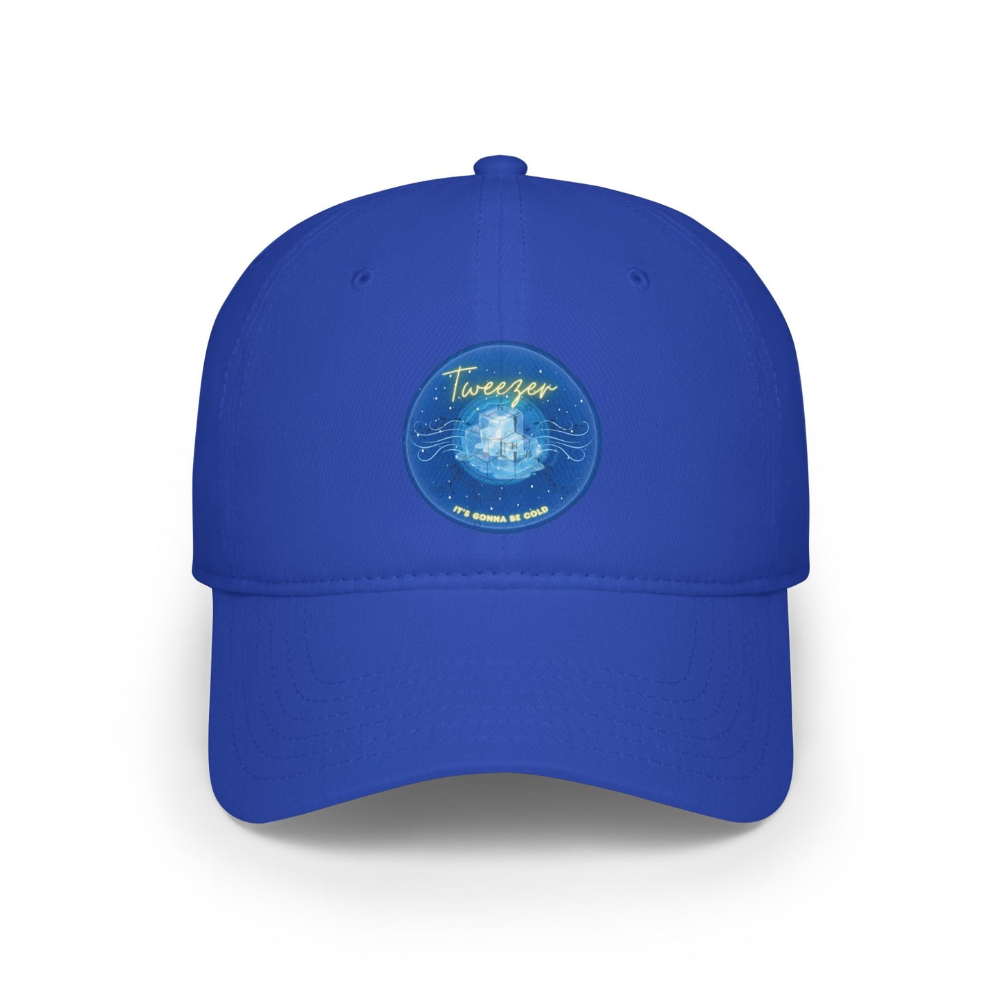 Lumpy Donut Baseball Cap - "The Donut Cap Reprised" - vivid blue donut w/