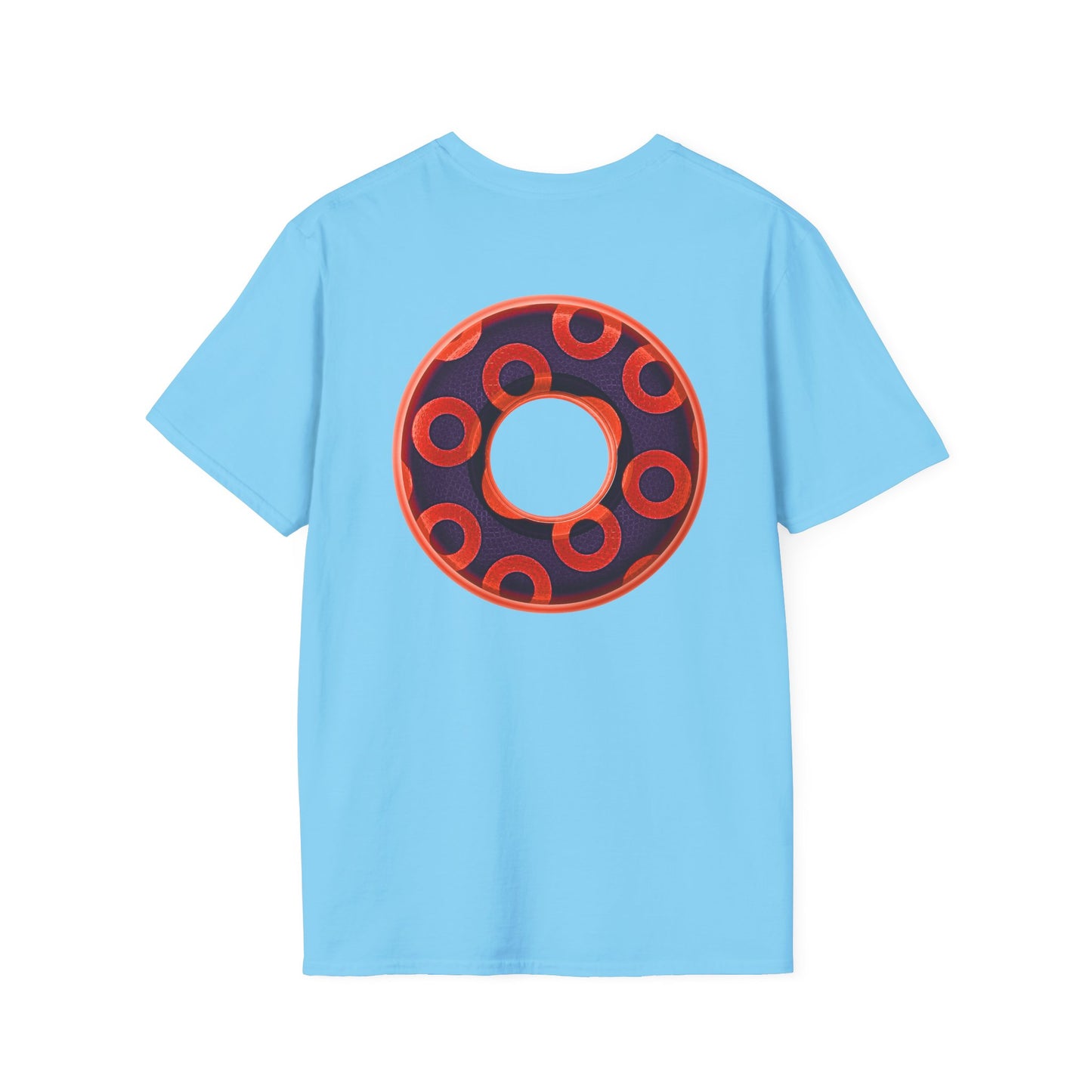 Plain Donuts/Unisex Soft-Style - "Plain Rustic Paradoxical Donuts" - red/midnight blue donuts