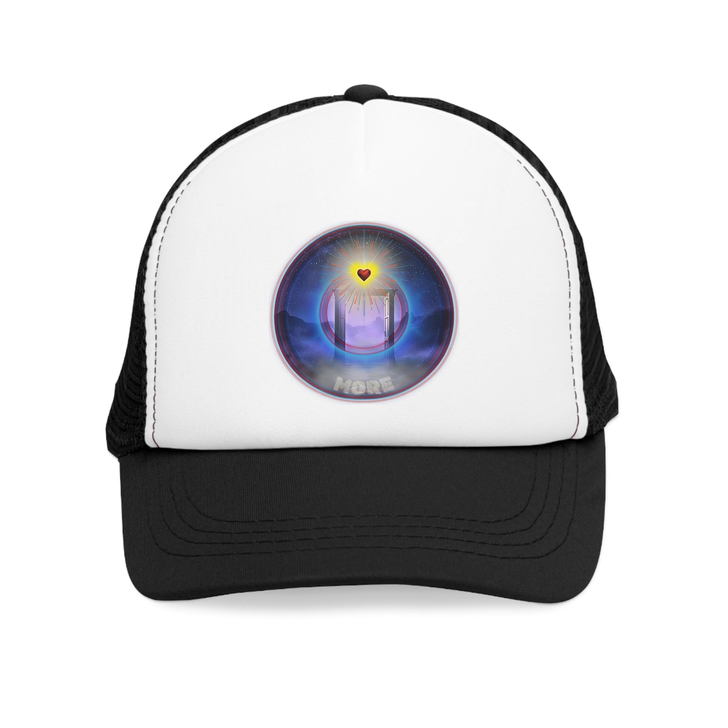 Lumpy Trucker Hat - "The More Charitable Donut" - blue picture donut [*100% of profit to charity]